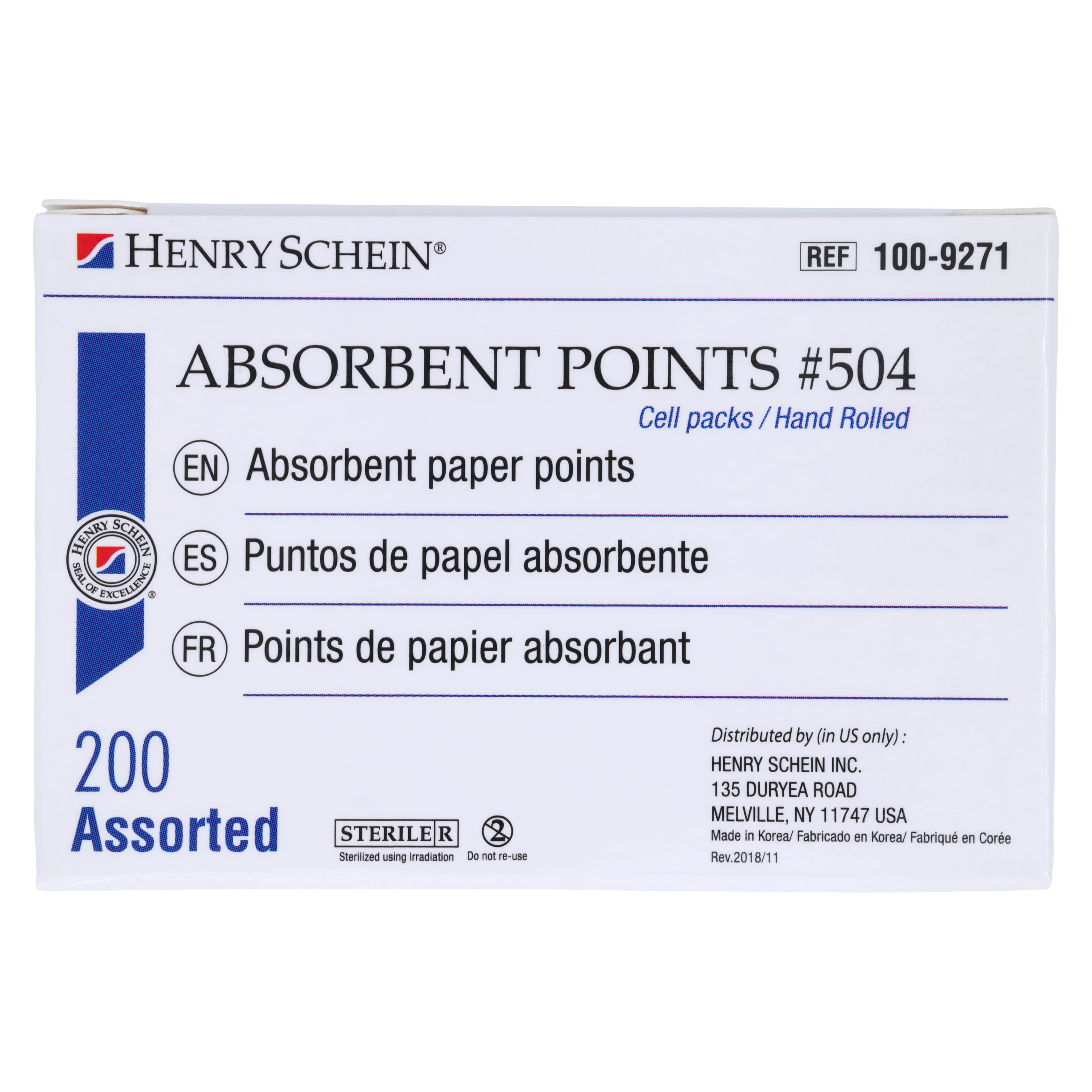 Henry Schein Absorbent Points #504, Assorted XX-Fine - Coarse, Sterile, 200/Box thumbnail 5