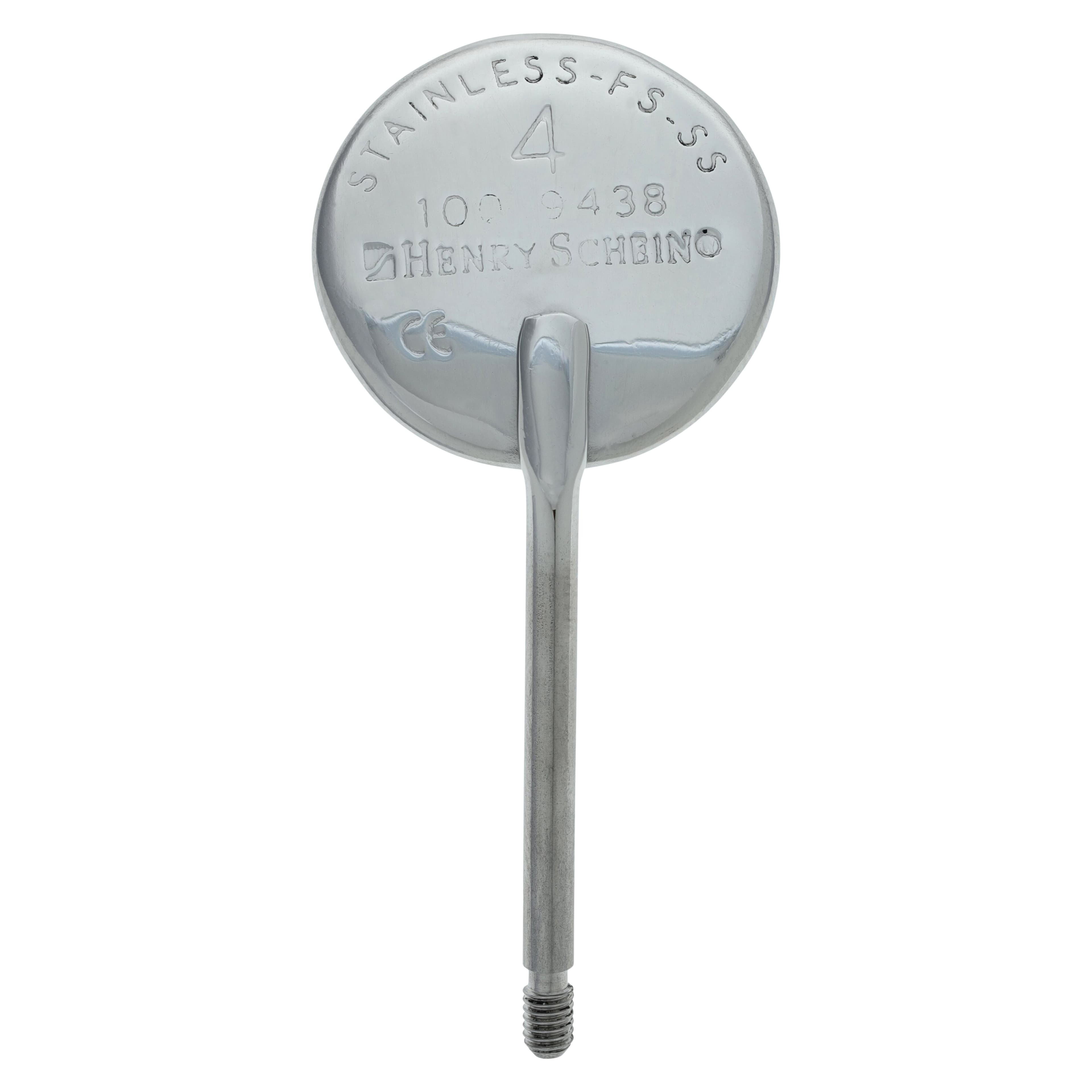 Henry Schein Front Surface Simple Stem Mouth Mirror, Size 4, Single Sided, Stainless Steel, 12/Box thumbnail 4