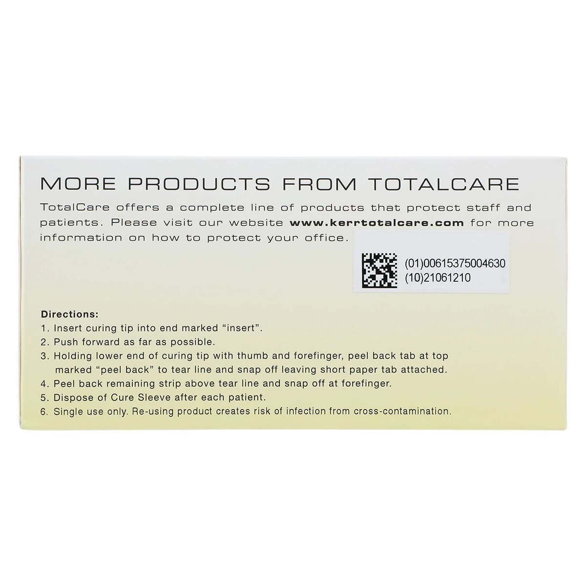 Kerr TotalCare Cure Sleeve Tip Covers, Fits 7 mm and 8 mm Curing Light Tips, 400/Box, Model 4500 thumbnail 5