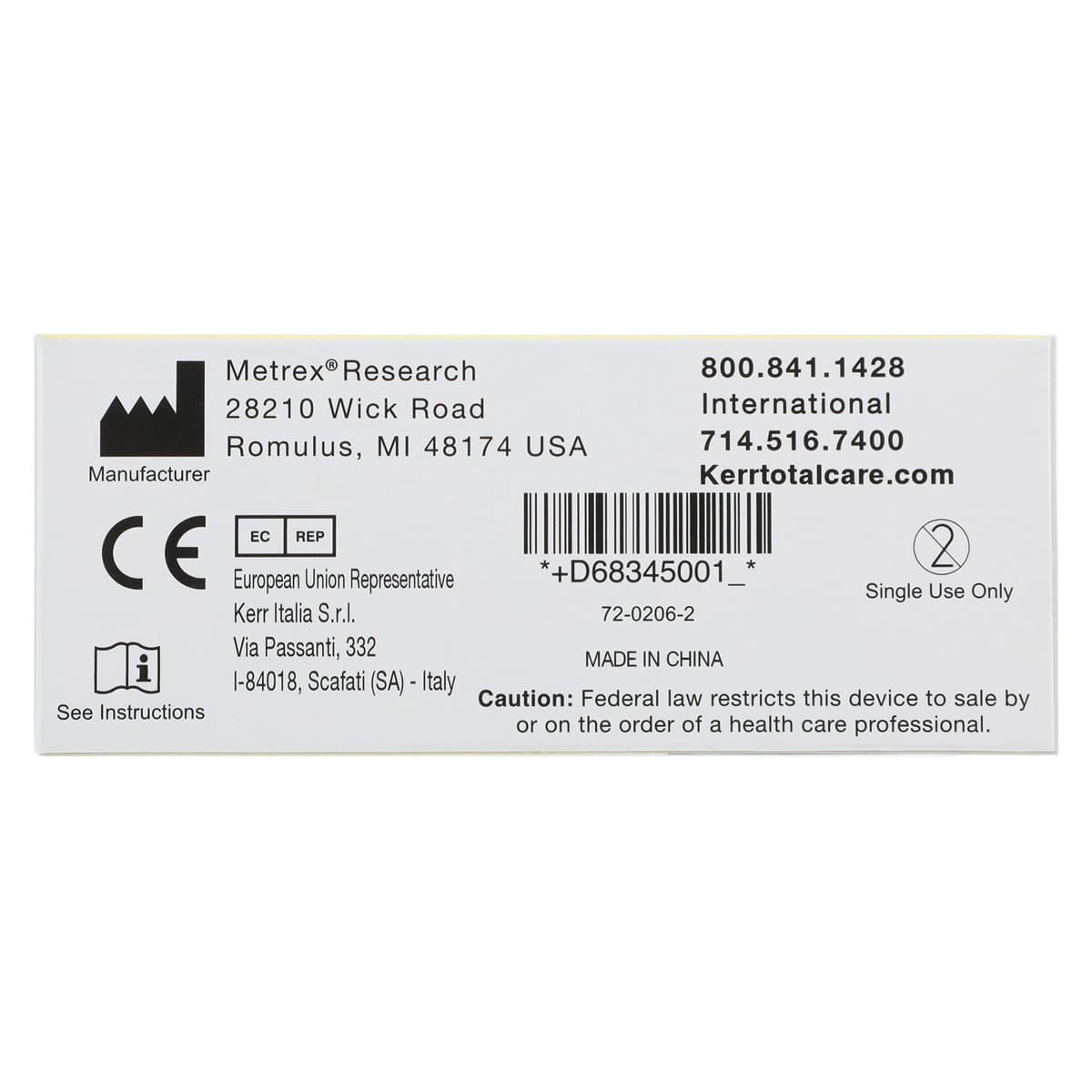Kerr TotalCare Cure Sleeve Tip Covers, Fits 7 mm and 8 mm Curing Light Tips, 400/Box, Model 4500 thumbnail 4