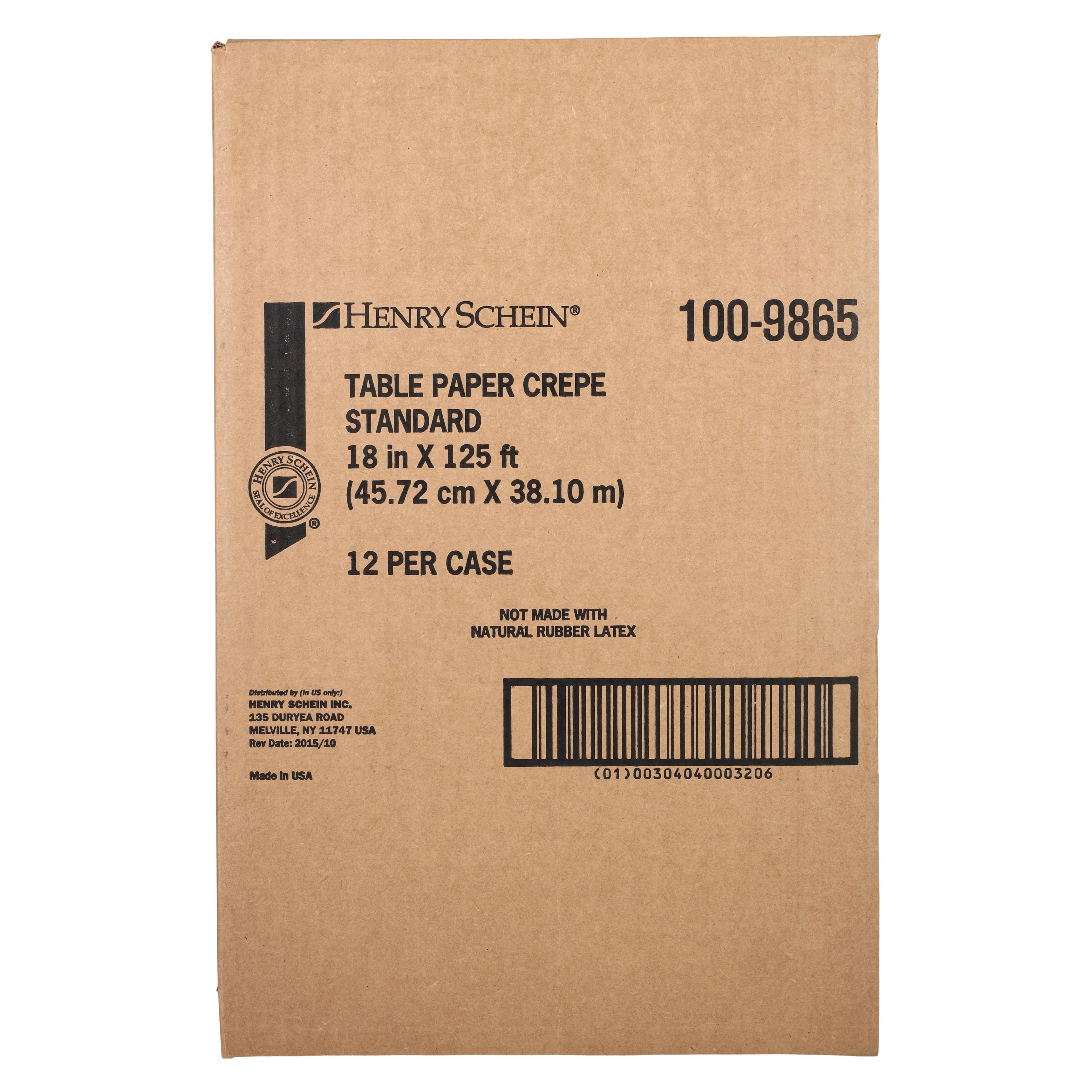 Henry Schein Exam Table Paper, Crepe, Standard, White, Non-Sterile, 18 in x 125 Feet, 12/Case thumbnail 2