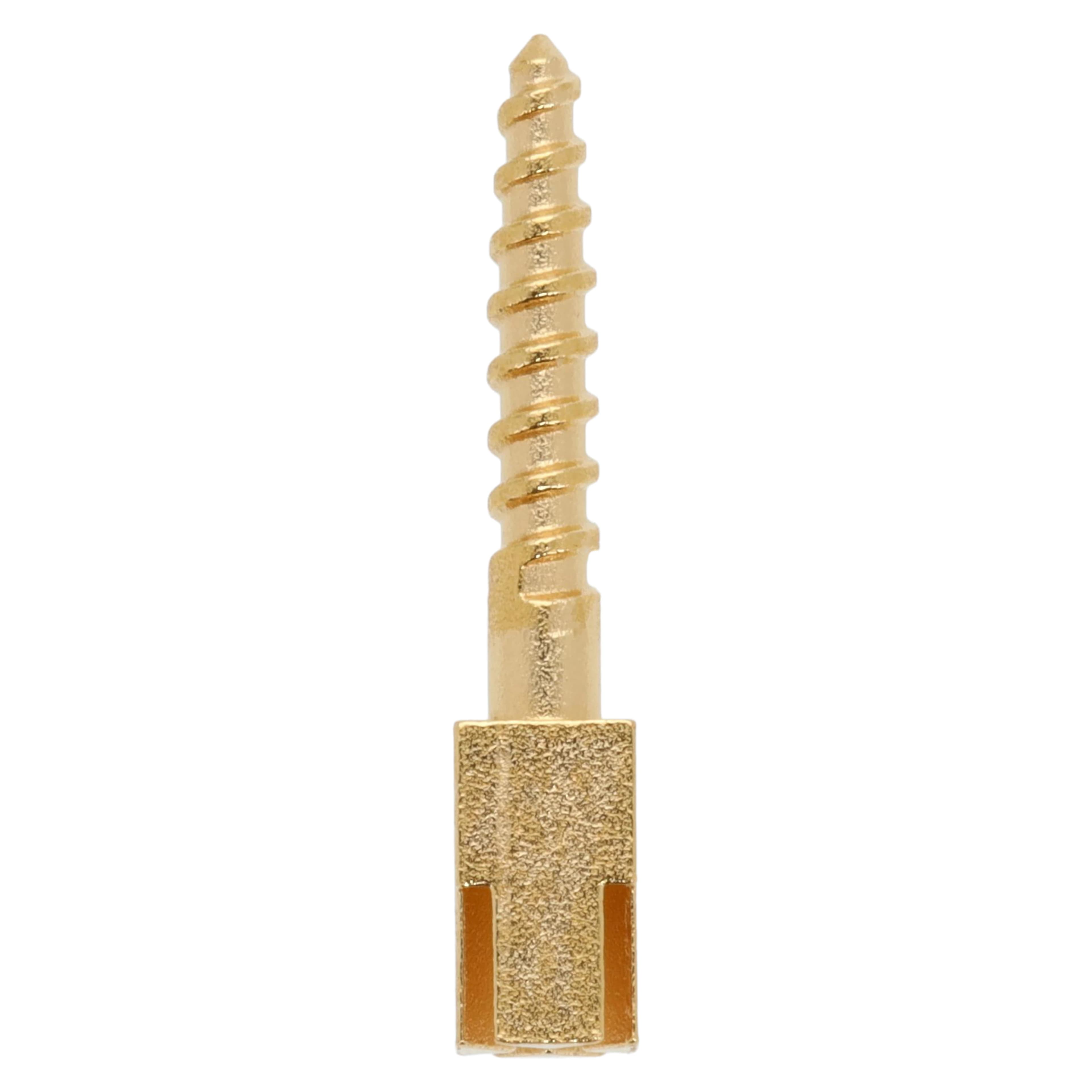 Henry Schein Screw Posts Gold Plated Refills, Medium, 12/Box - Screw Posts Refills - Image 1