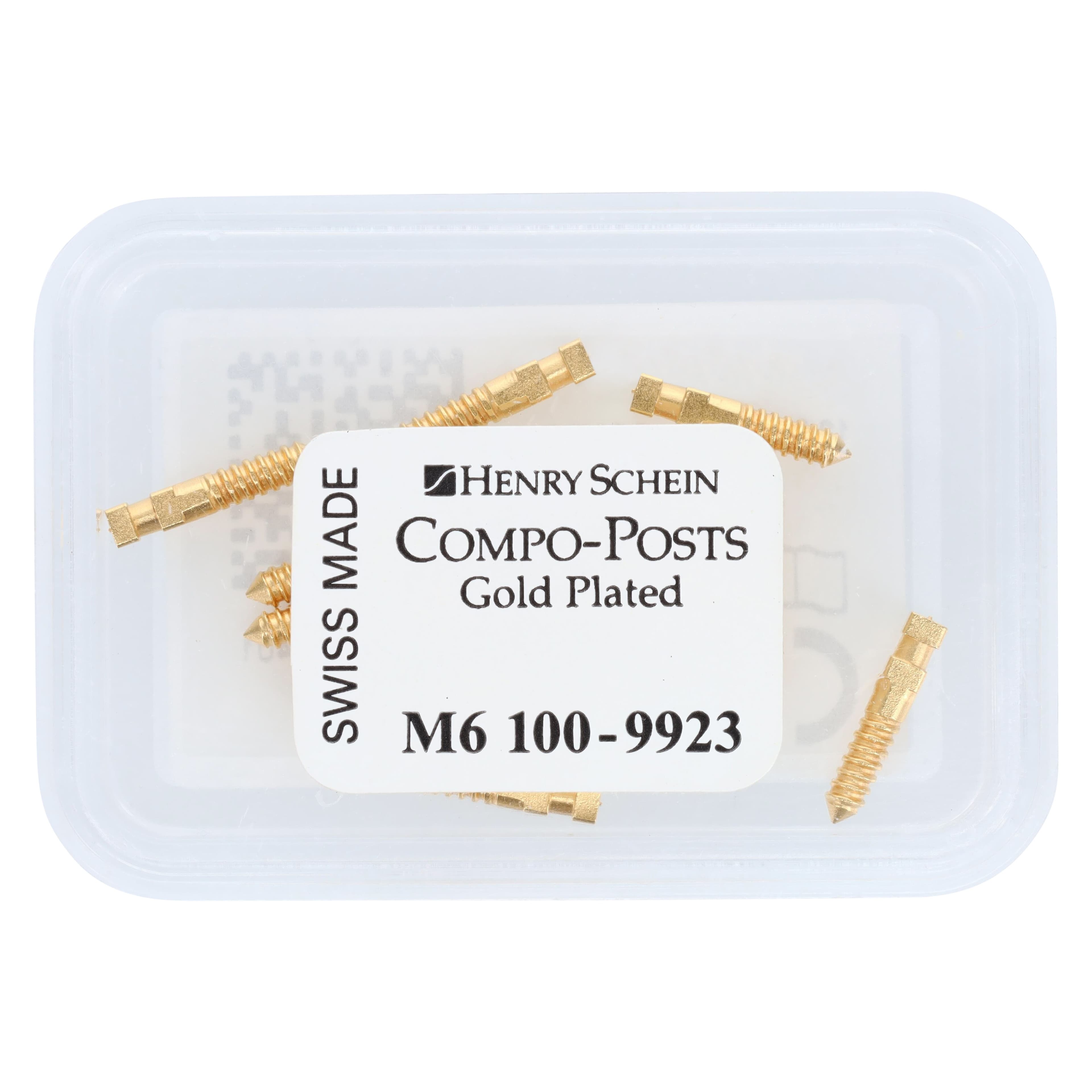 Compo-Post Gold Plated Screw Post Refill, Medium, 9.5 mm, 12/Box thumbnail 2