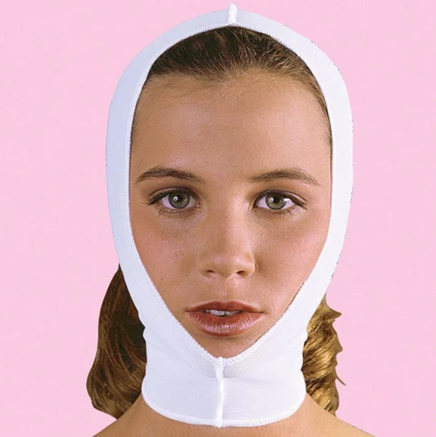 Frank Stubbs Co Inc Compression Facial Garment, XL, 22-1/2"-23-1/2", White - Compression Facial Garment - Image 1