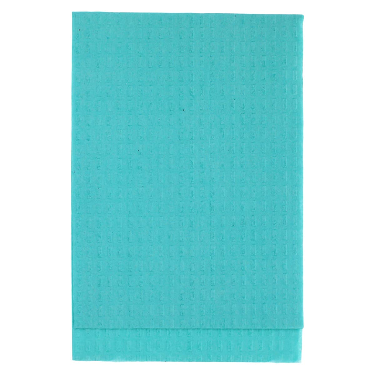 Tidi Products Choice Patient Bib, 13" x 18", 2-Ply Tissue with Poly Back, Waffle-Embossed, Teal, 500/Case, 917470 - Tidi Bib 13''x18'' 2+1 Ply 500/Cs Teal - Image 1