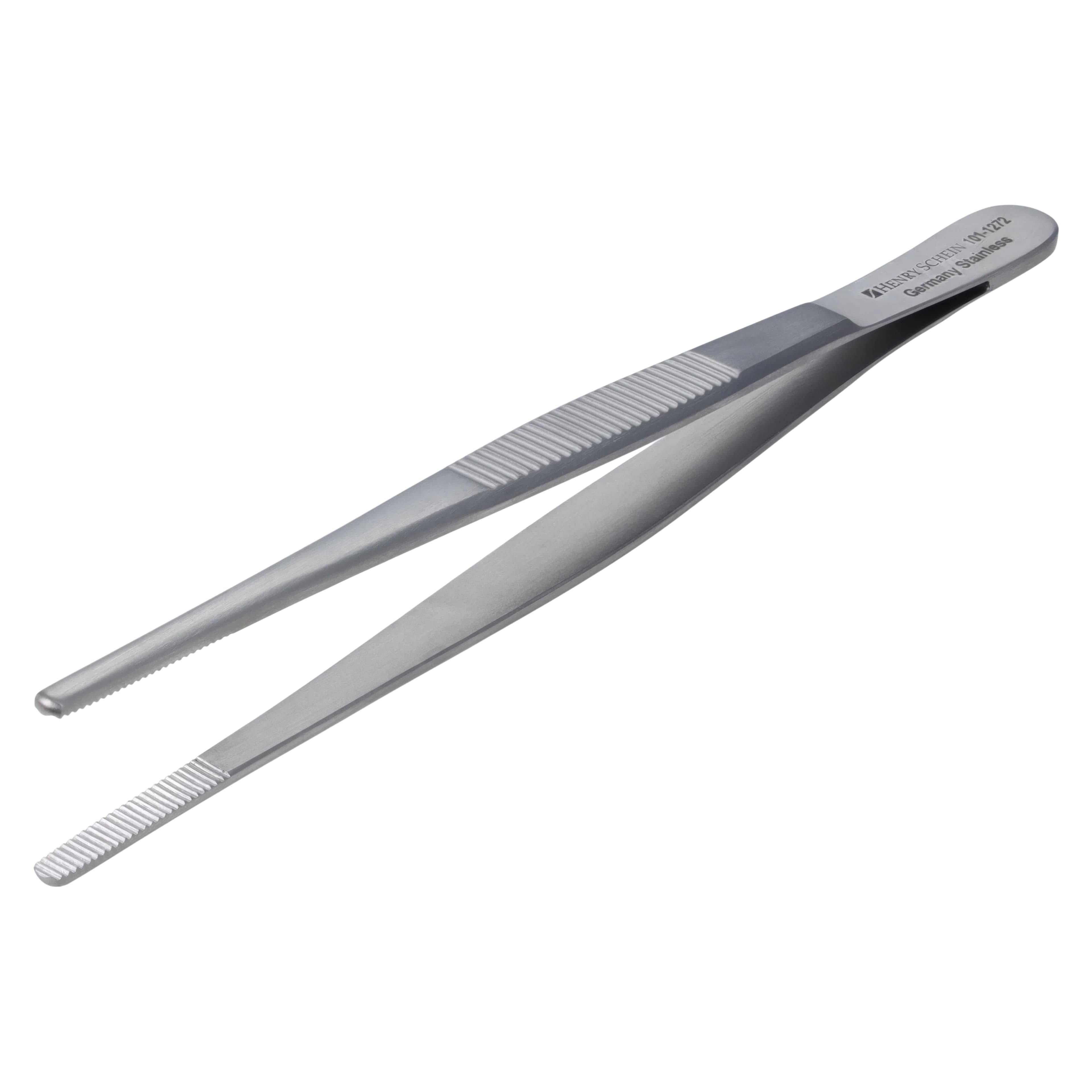 Henry Schein Dressing Forcep Serrated, 5-1/2", Stainless Steel, Autoclavable, Each thumbnail 4