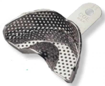 Impression Tray Metal #33, Partial Upper, Stainless Steel, Solid, Non-Water Cooled, Each - Impression Tray Metal #33 - Image 1