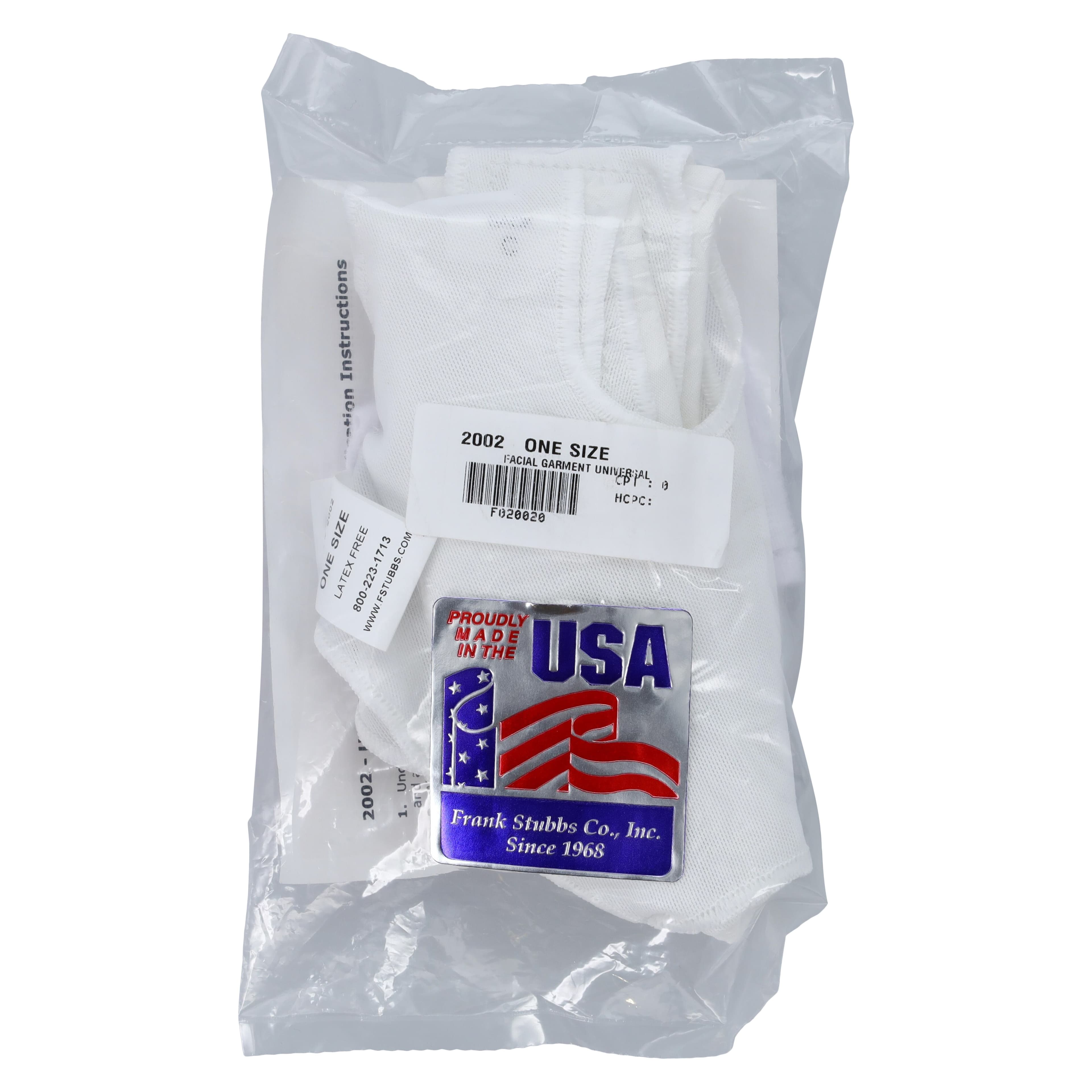 Universal Facial Compression Garment, One Size, White thumbnail 2