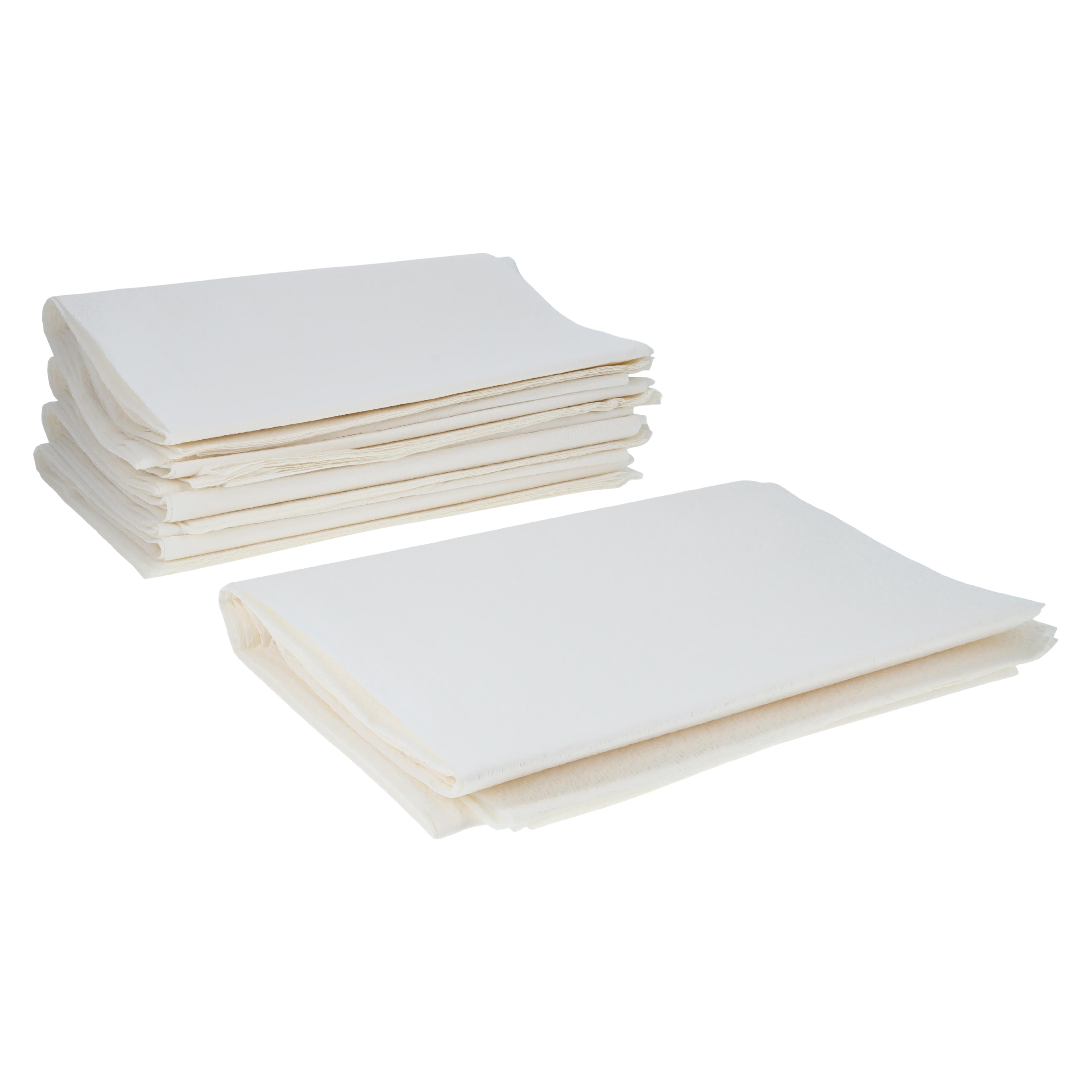 Tidi Products Ultimate Drape Sheets, White, 40" x 60", 3-Ply Tissue, Case of 100 thumbnail 2