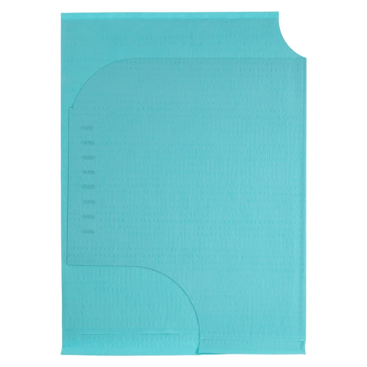 Tidi Products Exam Cape, Tissue/Poly/Tissue, Short Sleeves, Front/Back Opening, 30 in x 21 in, Teal, 100/Case thumbnail 2