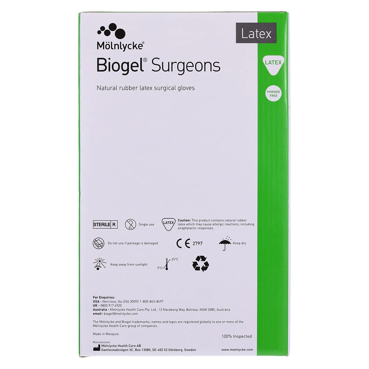 Biogel Powder-Free Latex Surgical Gloves, Size 7, Straw thumbnail 7