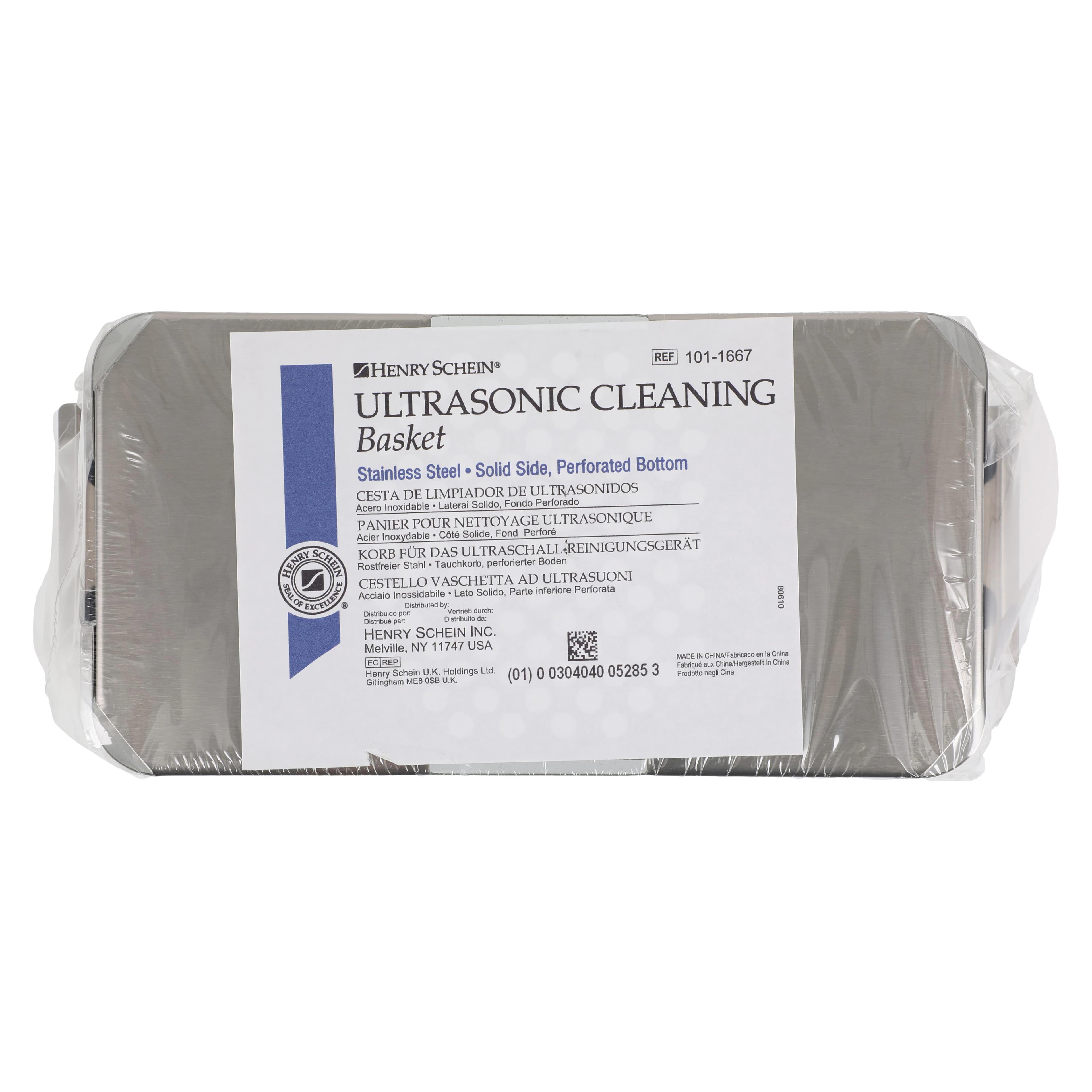 Ultrasonic Cleaner Basket, Solid Side, Perforated Bottom, Each thumbnail 3