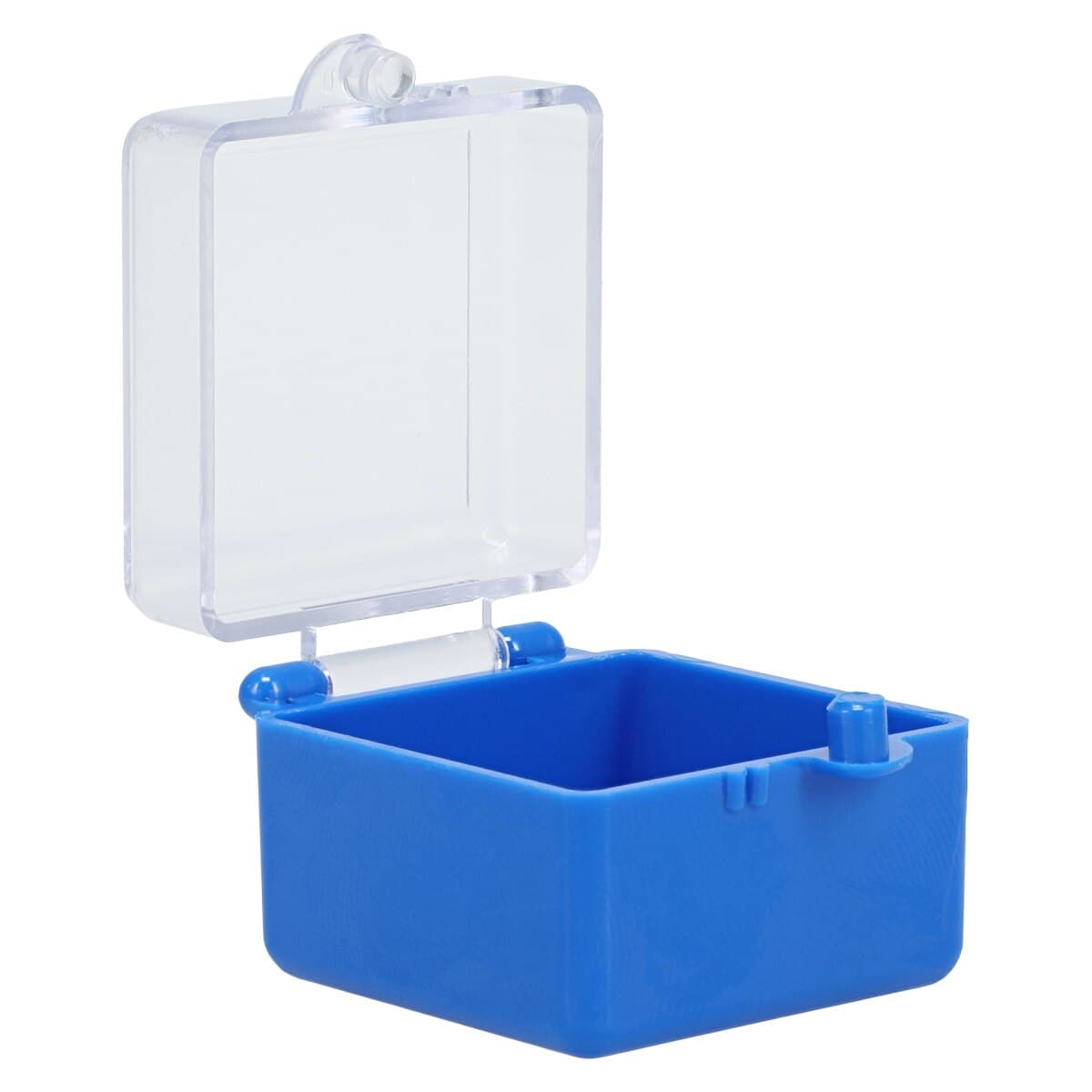 C&B Rigid Plastic Box 1" x 1" x 3/4", Blue with Clear, 100/Box thumbnail 2