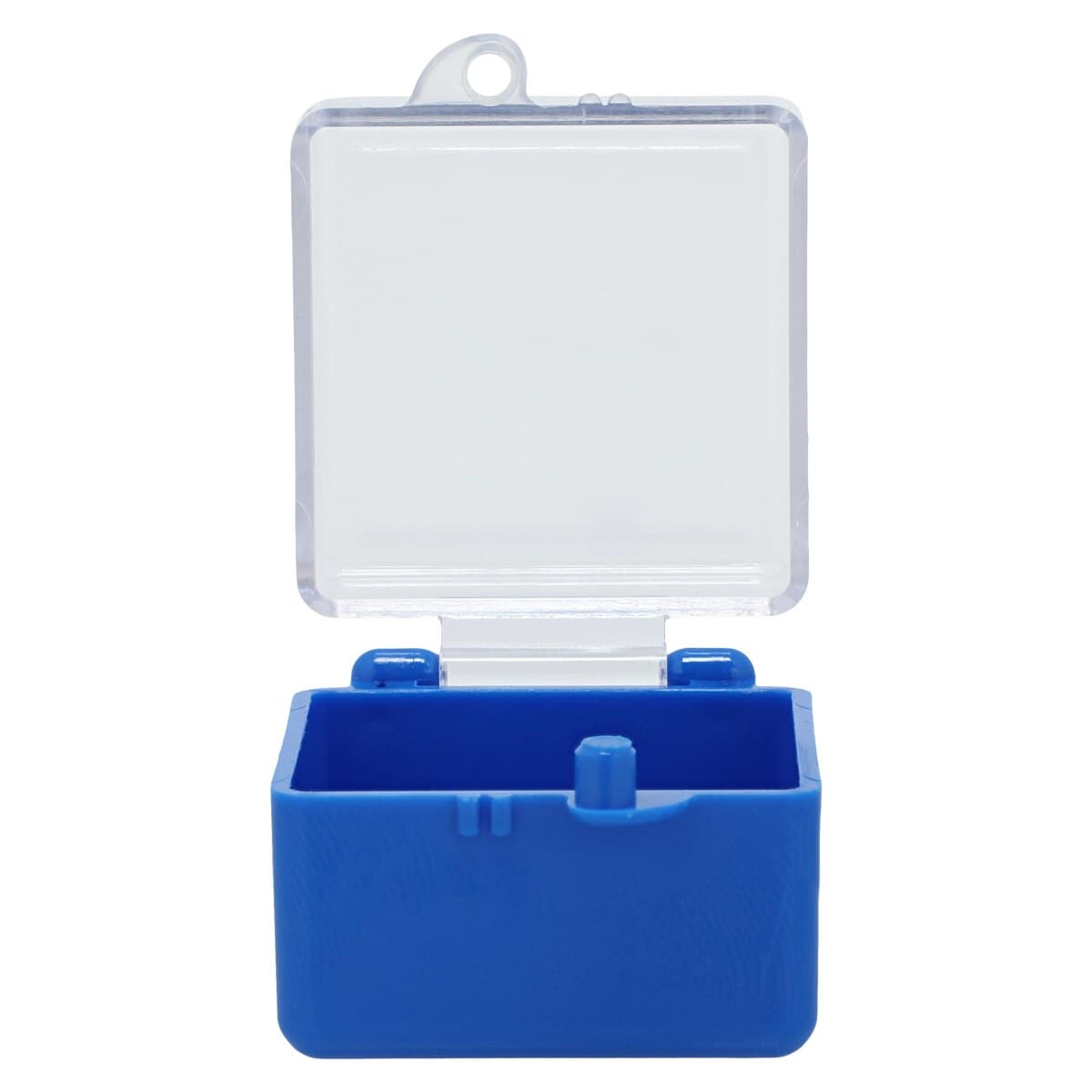 C&B Rigid Plastic Box 1" x 1" x 3/4", Blue with Clear, 100/Box thumbnail 3