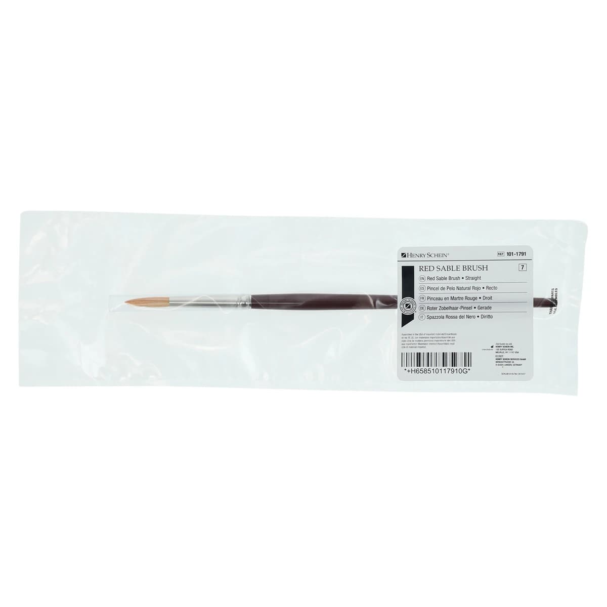 Ceramist Brush Red Sable Straight #7, Each - Brush Red Sable Straight - Image 1