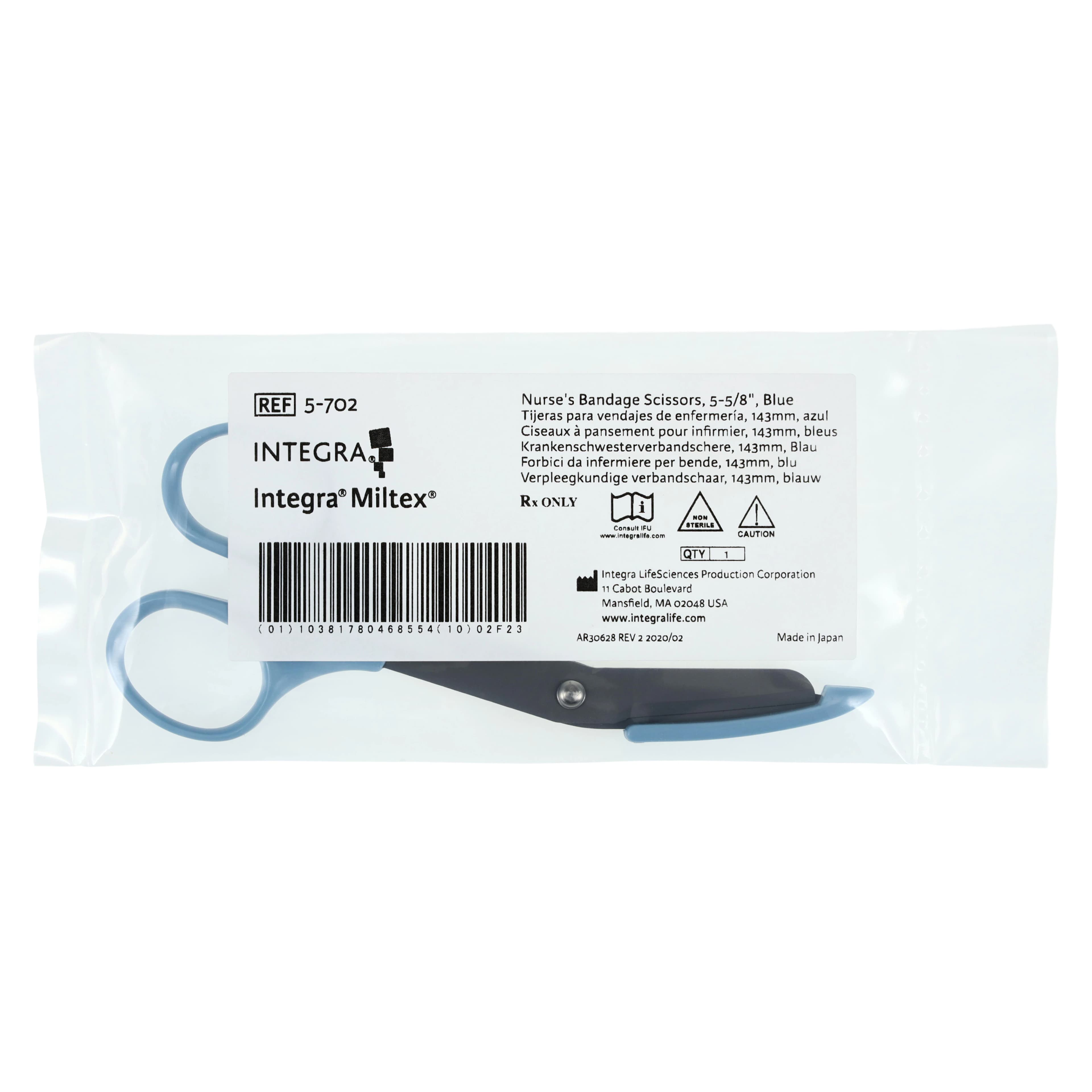 Miltex Nurse & Bandage Scissors, Angled 5-1/2", Stainless Steel with Fluoride Coating, Autoclavable, Reusable thumbnail 2