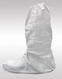 Aspen Surgical FluidGard Boot Covers, Large, White, Elastic Ankle, Disposable, Fluid Resistant, 100/Box - Tyvek Boot Covers W/ties - Image 1