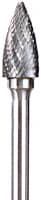 Buffalo Dental Abbott-Robinson Lathe Carbide Bur, C-1/2 Diamond Cut, 1/4" Shank, 1/2" Flame, 01KEZKNKAP40XGVW47HEA58SKN - Lathe Carbide Bur 1/2" Dia Cut - Image 1