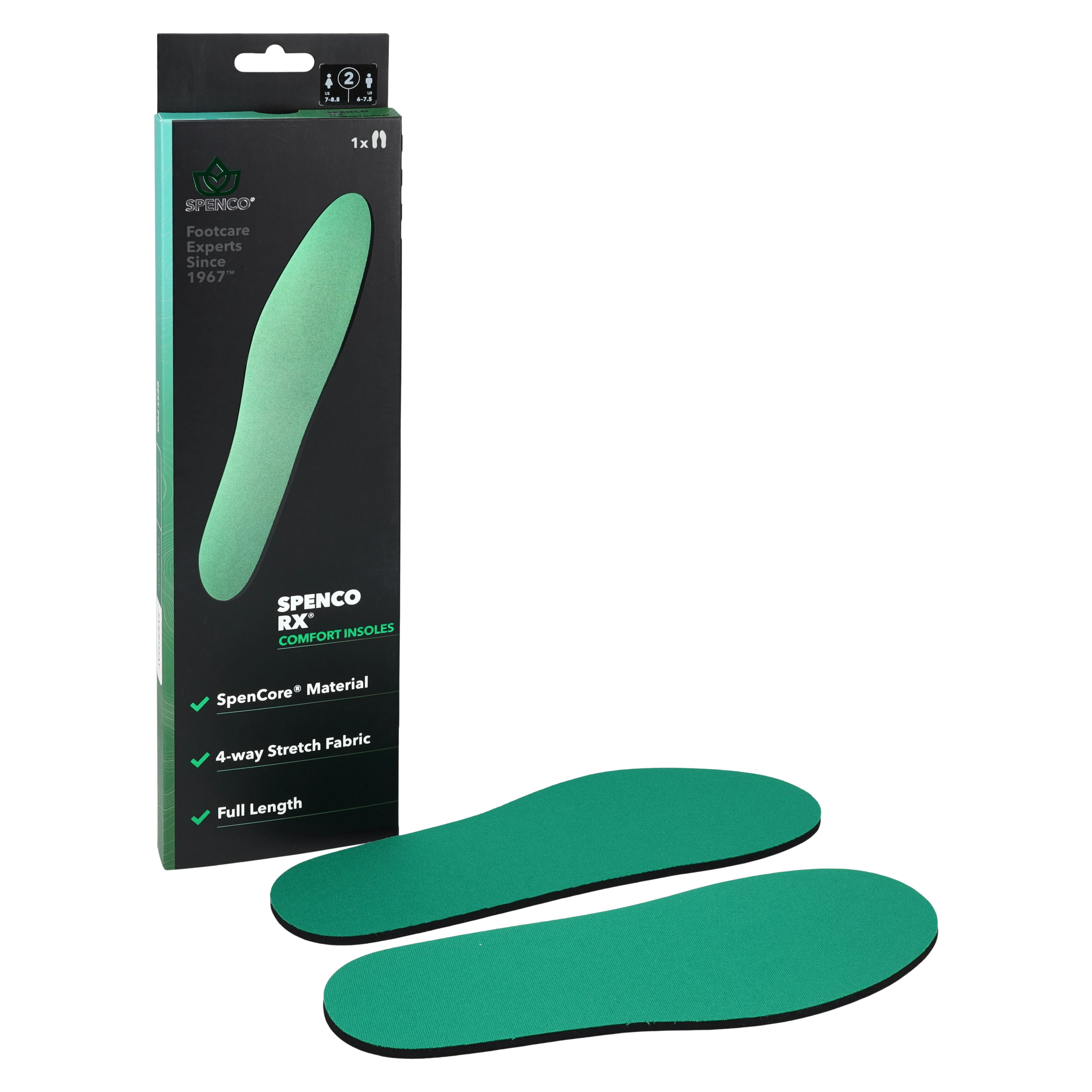 Implus Comfort Insole Green Full Length, Men's 6-7.5 / Women's 7-8.5 thumbnail 2
