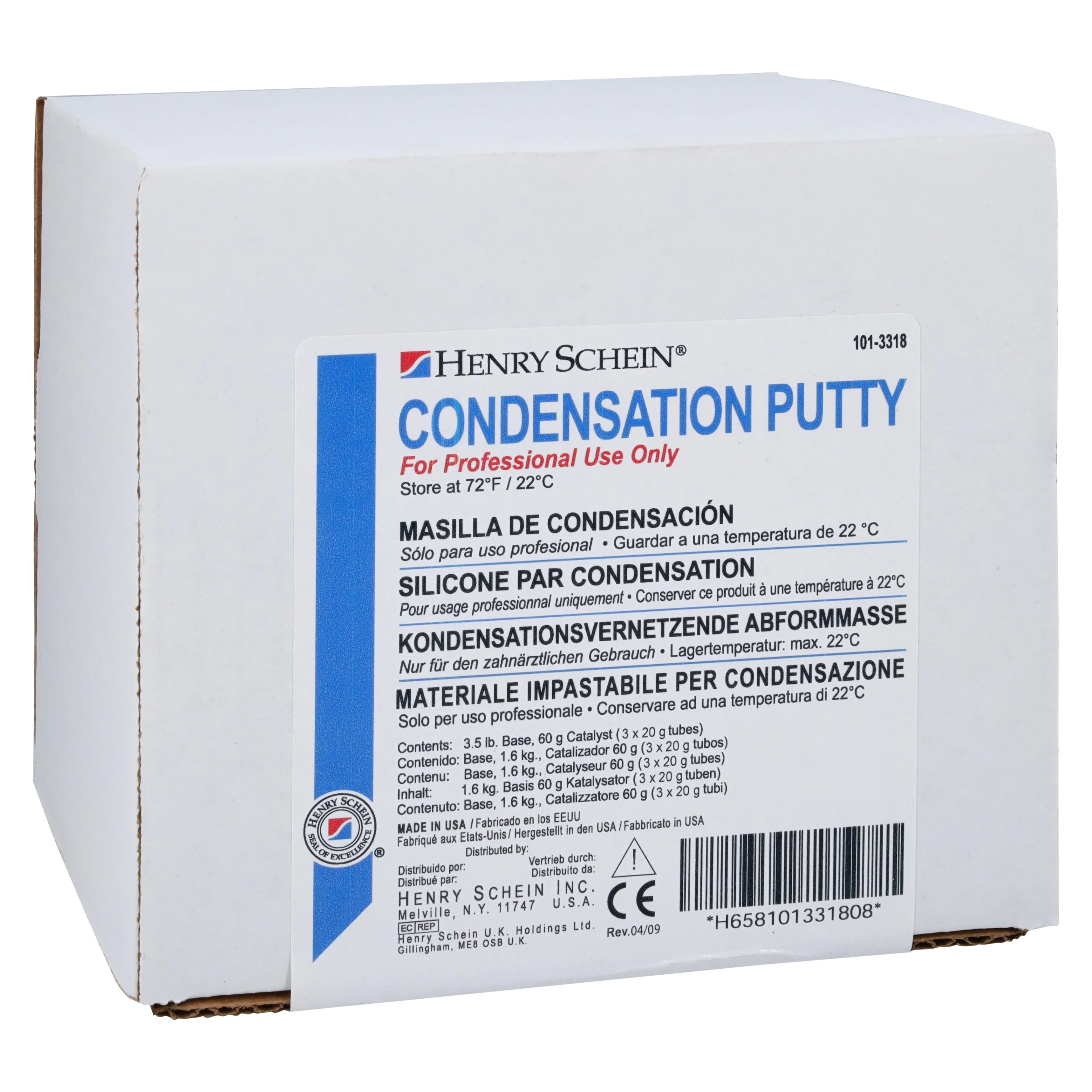 Henry Schein Lab Condensation Putty, Silicone, 3.5 Lb - Lab Condensation Putty - Image 1