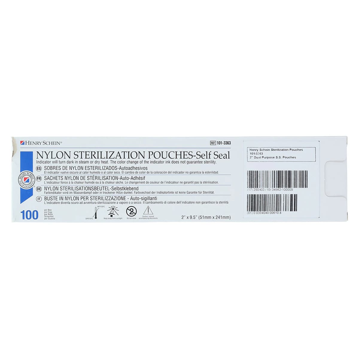 Henry Schein Nylon Sterilization Pouch, Self-Sealing, 2 in x 9.5 in, 100/Box thumbnail 5