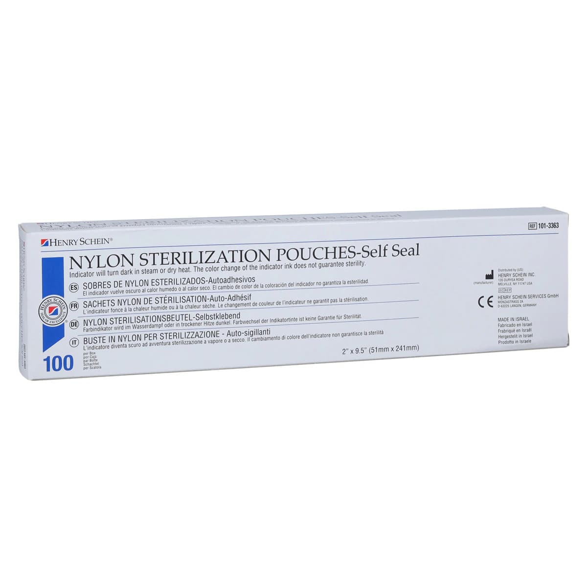Henry Schein Nylon Sterilization Pouch, Self-Sealing, 2 in x 9.5 in, 100/Box thumbnail 2