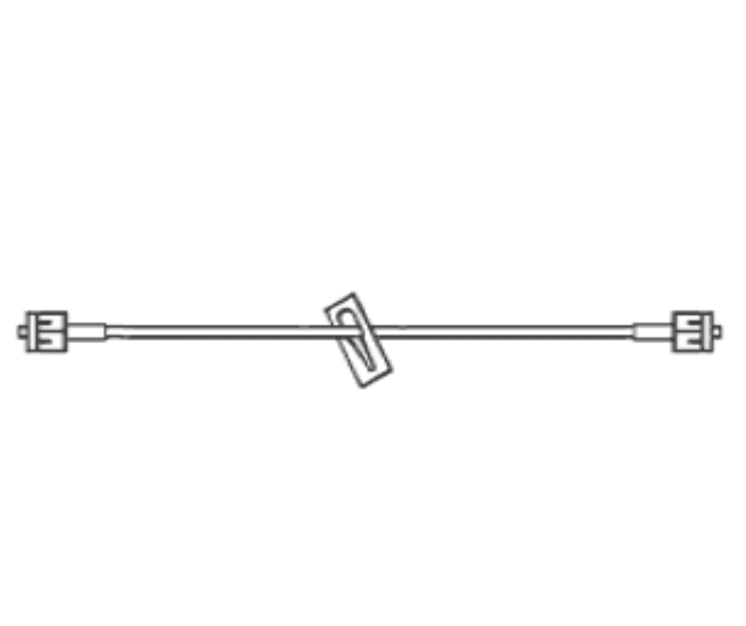 All-Med IV Extension Set with Microbore Tubing, 30", 2 Male Luer Lock Adapters, Priming Volume 0.8 mL, Sterile, 50/Case - Extension Set w/Microbore - Image 1