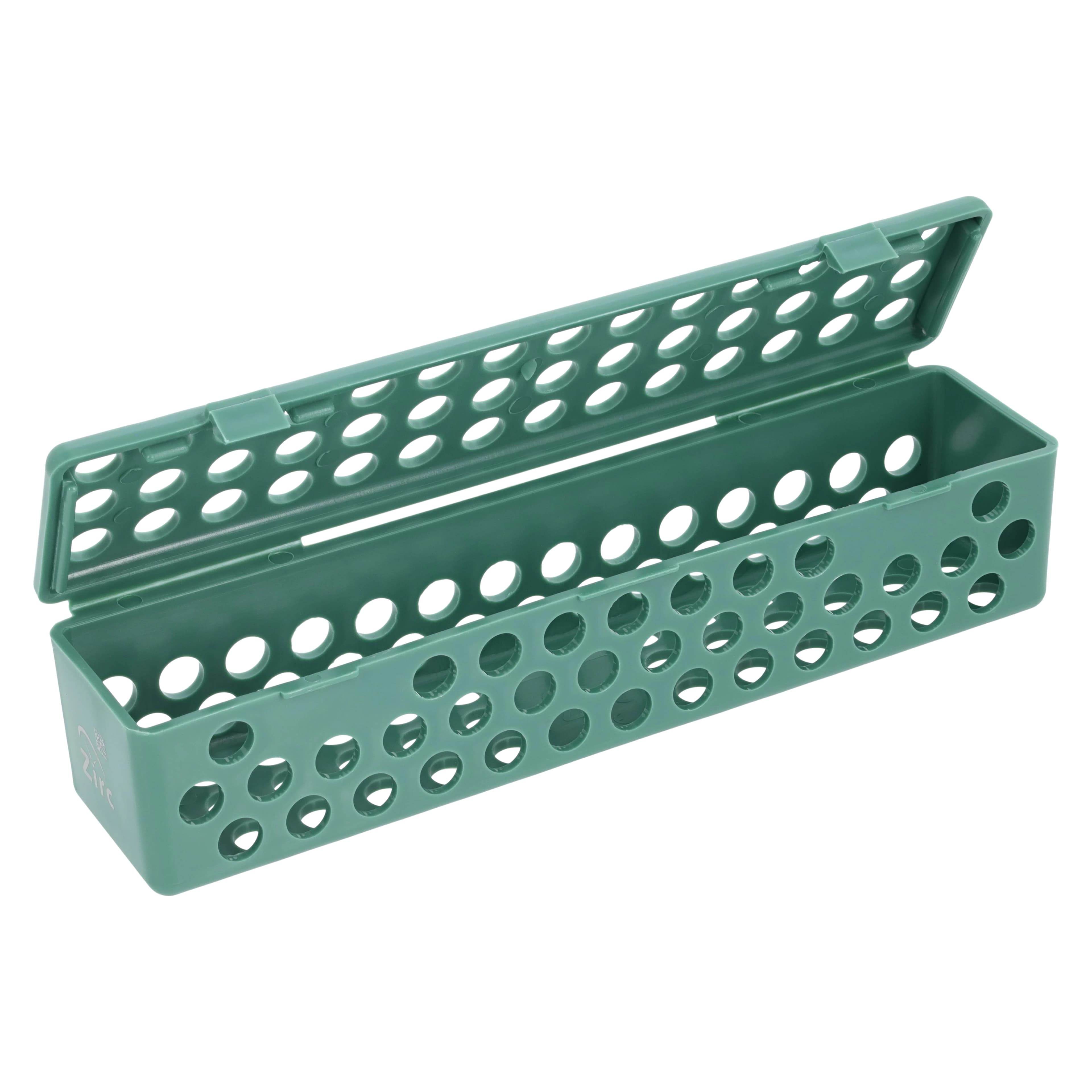 Zirc Steri-Container Standard Green, 8-1/8" x 1-7/8" x 1-7/8", Holds 10-14 Instruments, 1/Pk, 50Z900D - Green Standard Steri-Container - Image 1