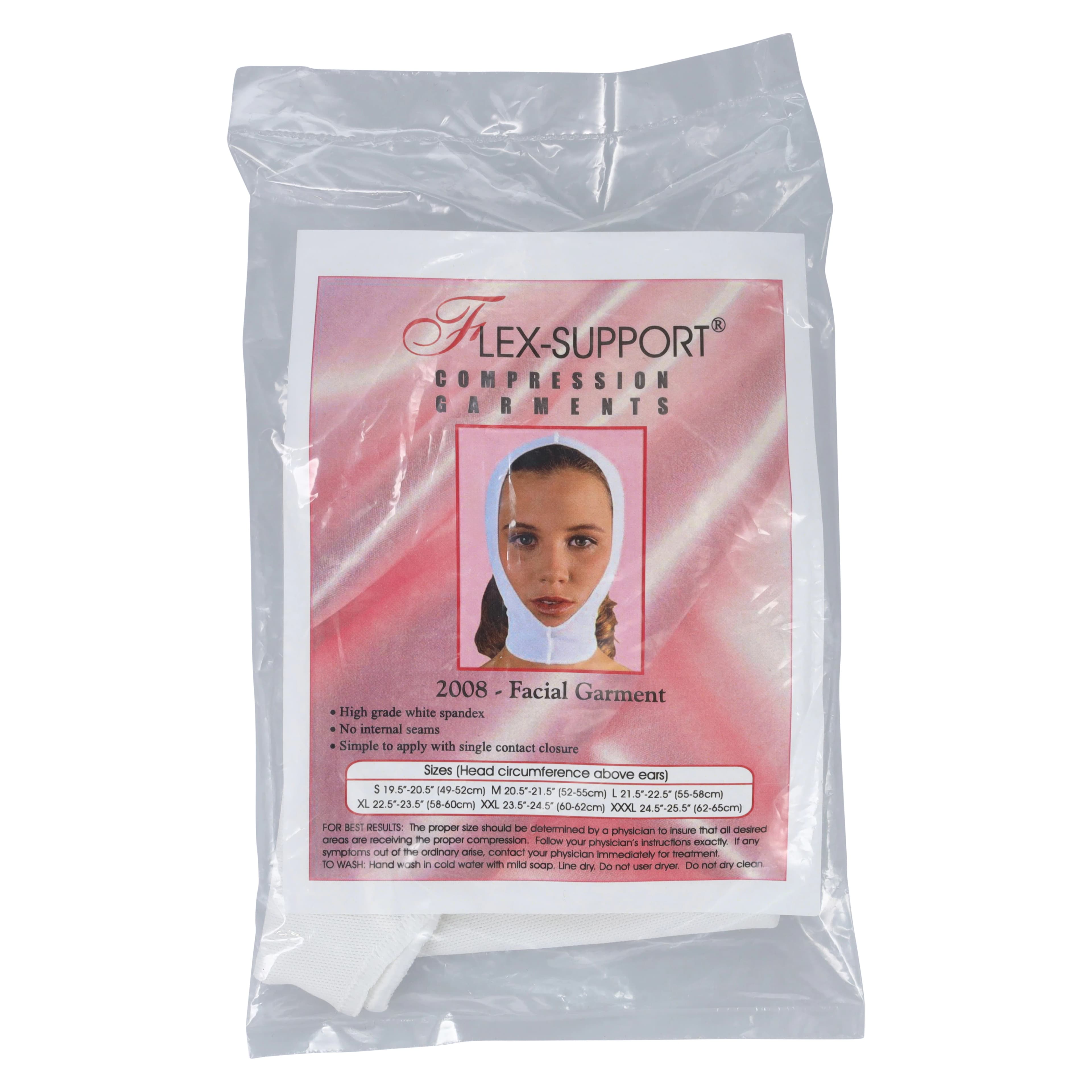 Compression Facial Garment, Medium, White, 2-1/2" x 21-1/2" - Compression Facial Garment - Image 1