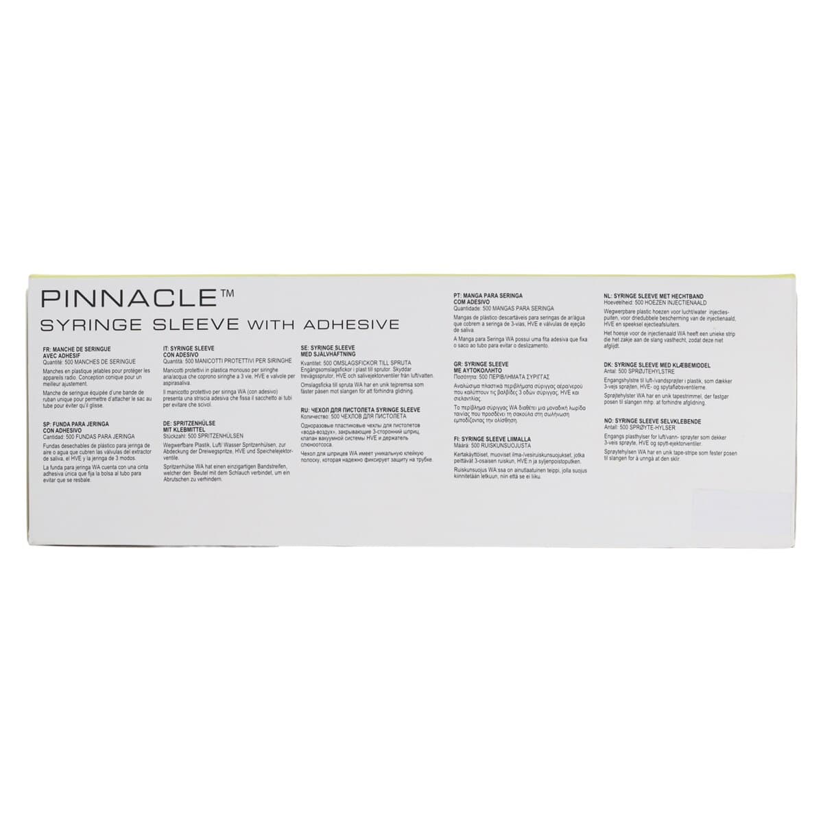 Pinnacle Syringe Sleeve with Adhesive Strip, 2.5" x 11.5", Clear, 500/Box, Model 3763-WA thumbnail 4