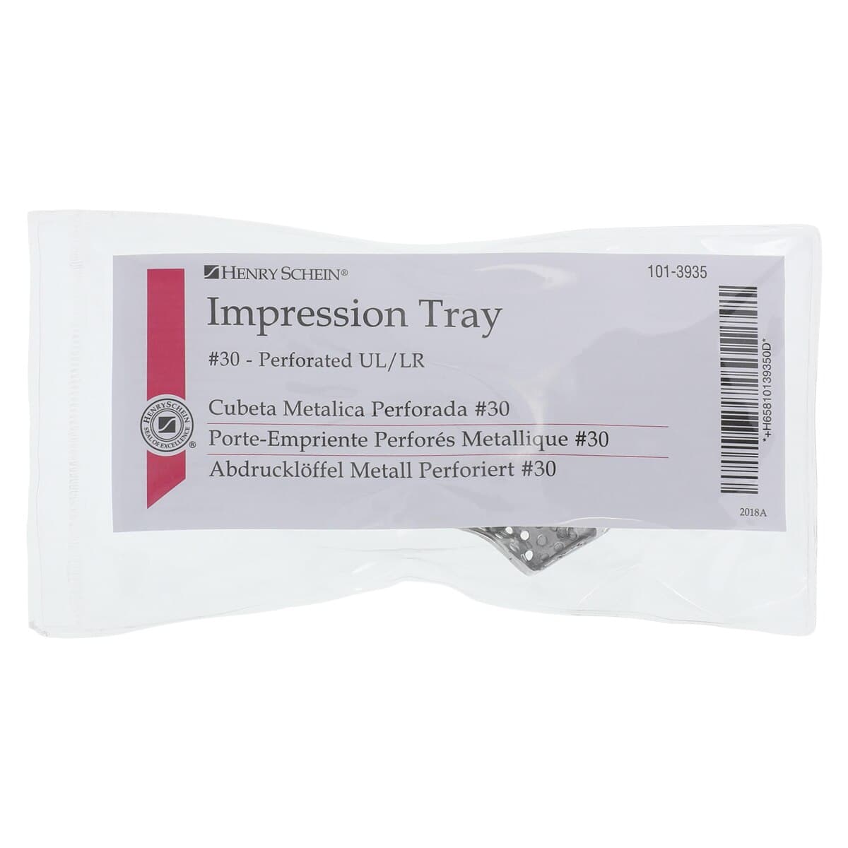 Impression Tray Metal #30, Partial, Perforated, Stainless Steel, Upper Left/Lower Right, Non-Water Cooled, Each thumbnail 3