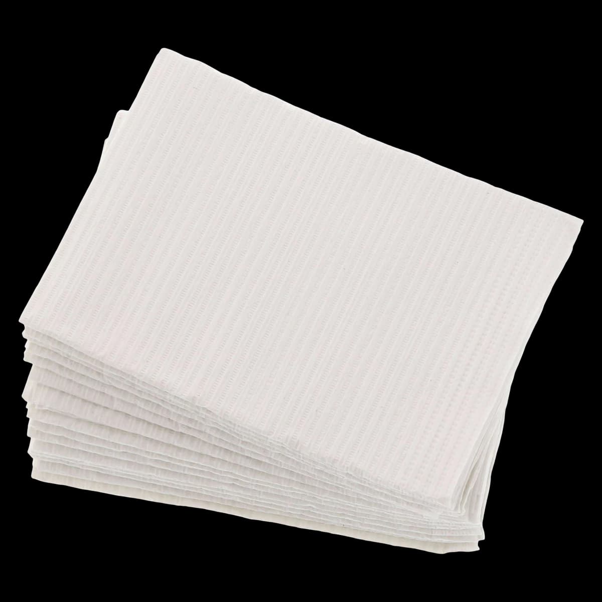 Crosstex PolyBack Patient Towels/Bibs, 3-Ply Tissue with 1-Ply Poly, 13" x 19", White, 500/Case, WPXWH thumbnail 2