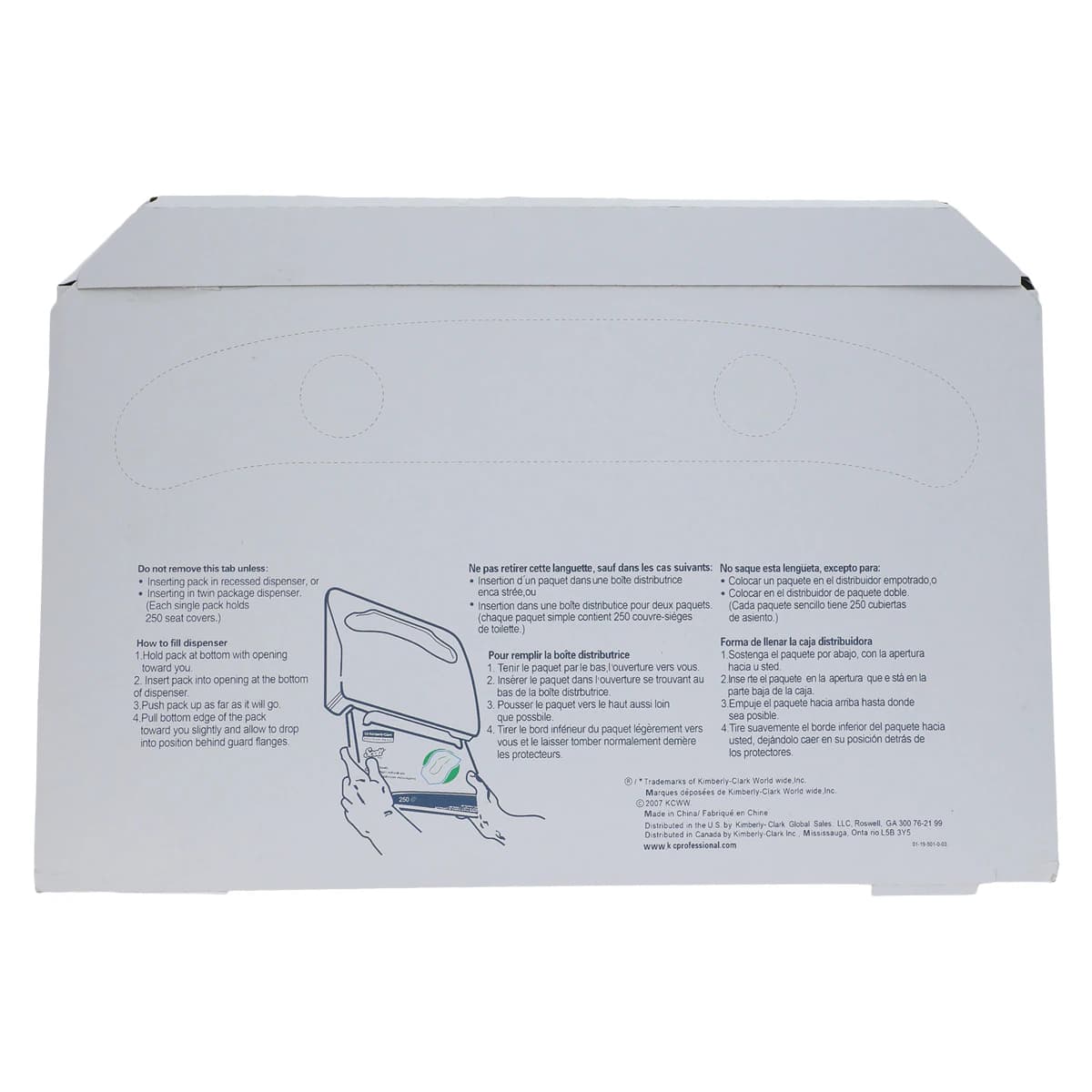 Scott Personal Seat Covers, White, 14.5 in x 17 in, 250/Box thumbnail 3