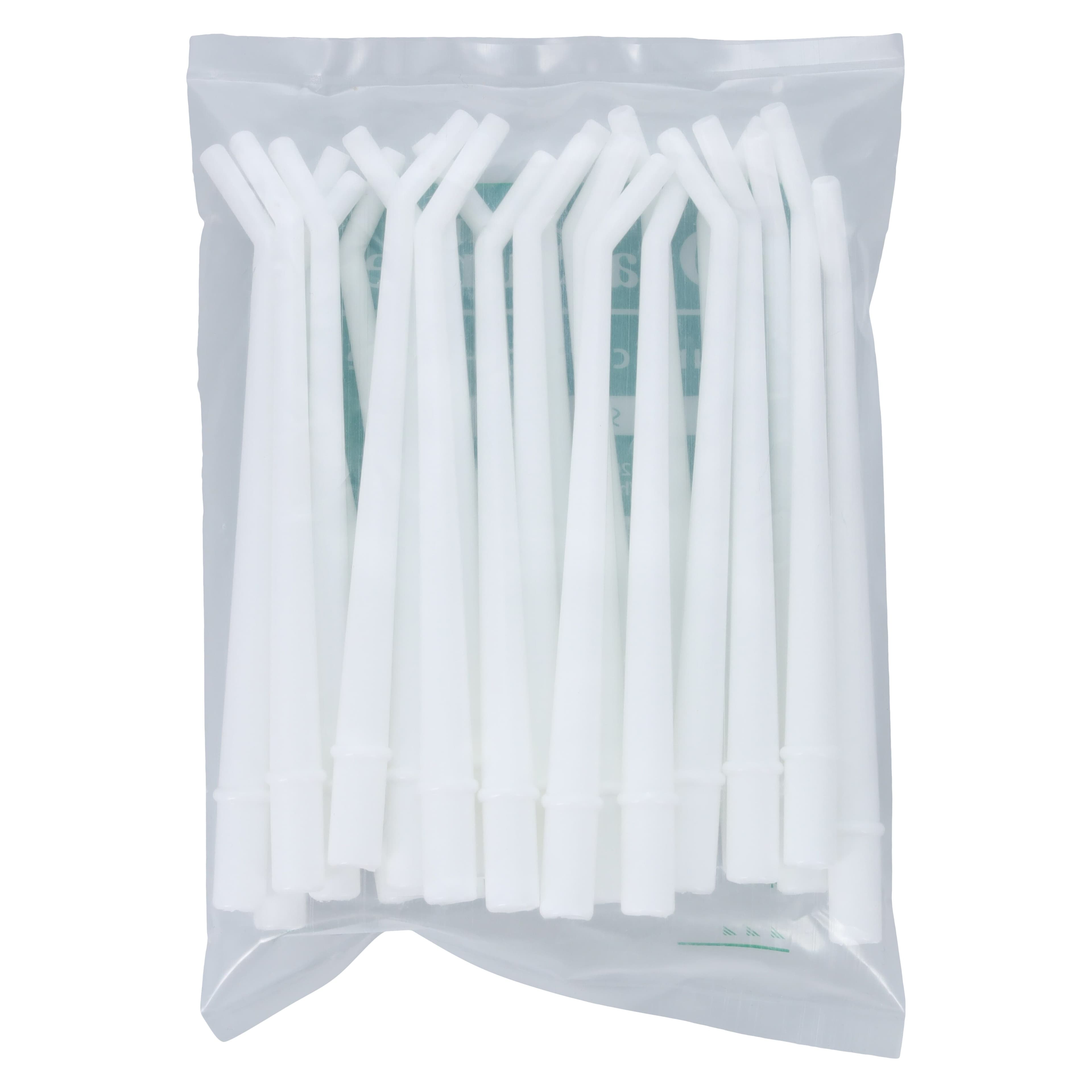 Plasdent OralSurge II Disposable Surgical Aspirator Tips, 1/4" Orifice, 30-Degree Angled, White, 25/Pk, 8020LG-1 thumbnail 2