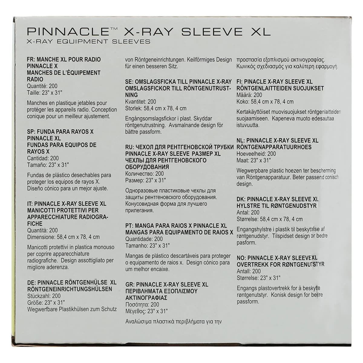 Pinnacle X-Ray Sleeve, Extra-Long 23" x 31", 200/Roll, Model 3950-XL thumbnail 4