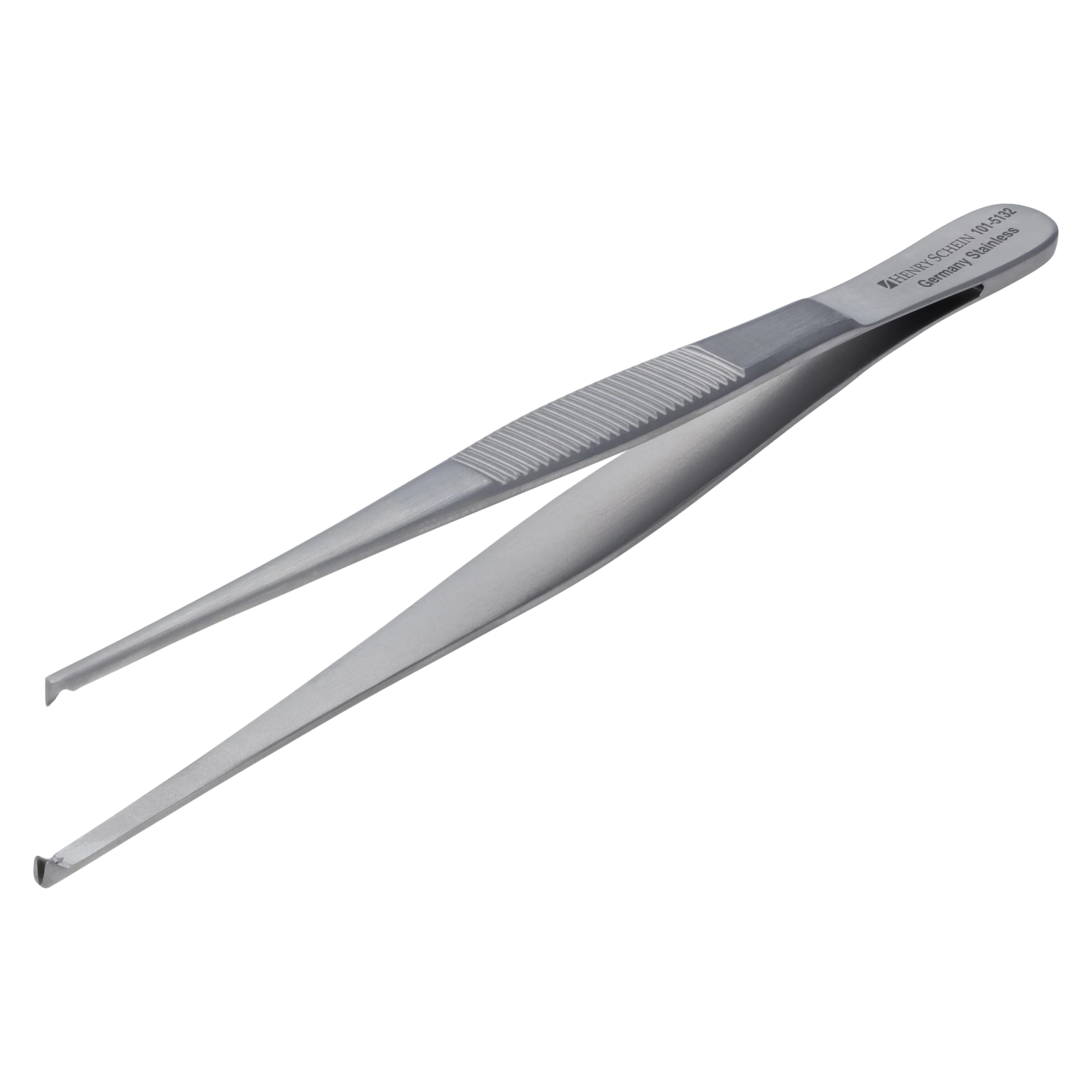 Henry Schein Tissue Forceps, 1x2 Teeth, 5-1/2" Stainless Steel, Autoclavable, Each thumbnail 3