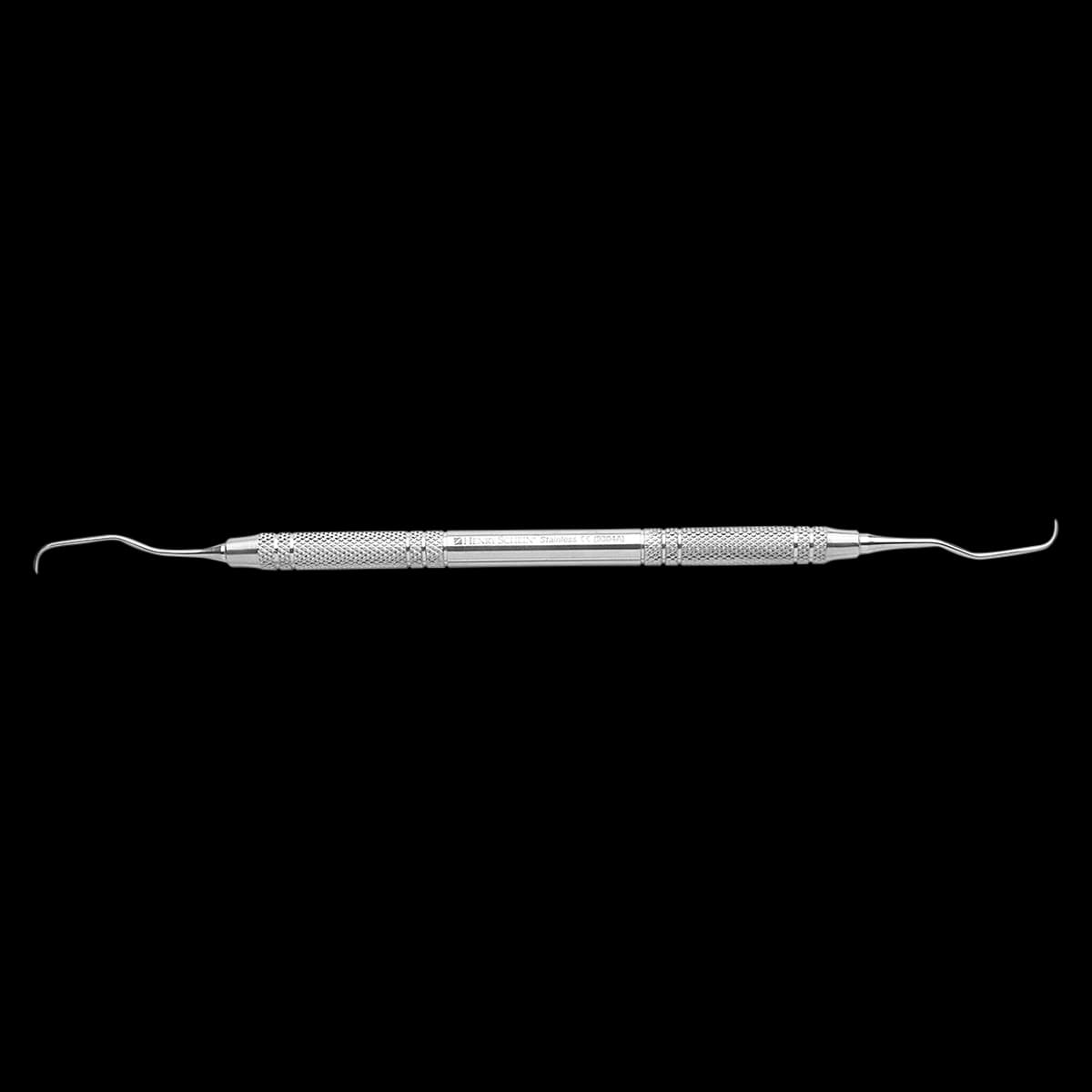 Henry Schein Gracey Long Curette Double End 1/2, Solid Handle, Stainless Steel, Each - 1/2 Gracey Long Curette - Image 1