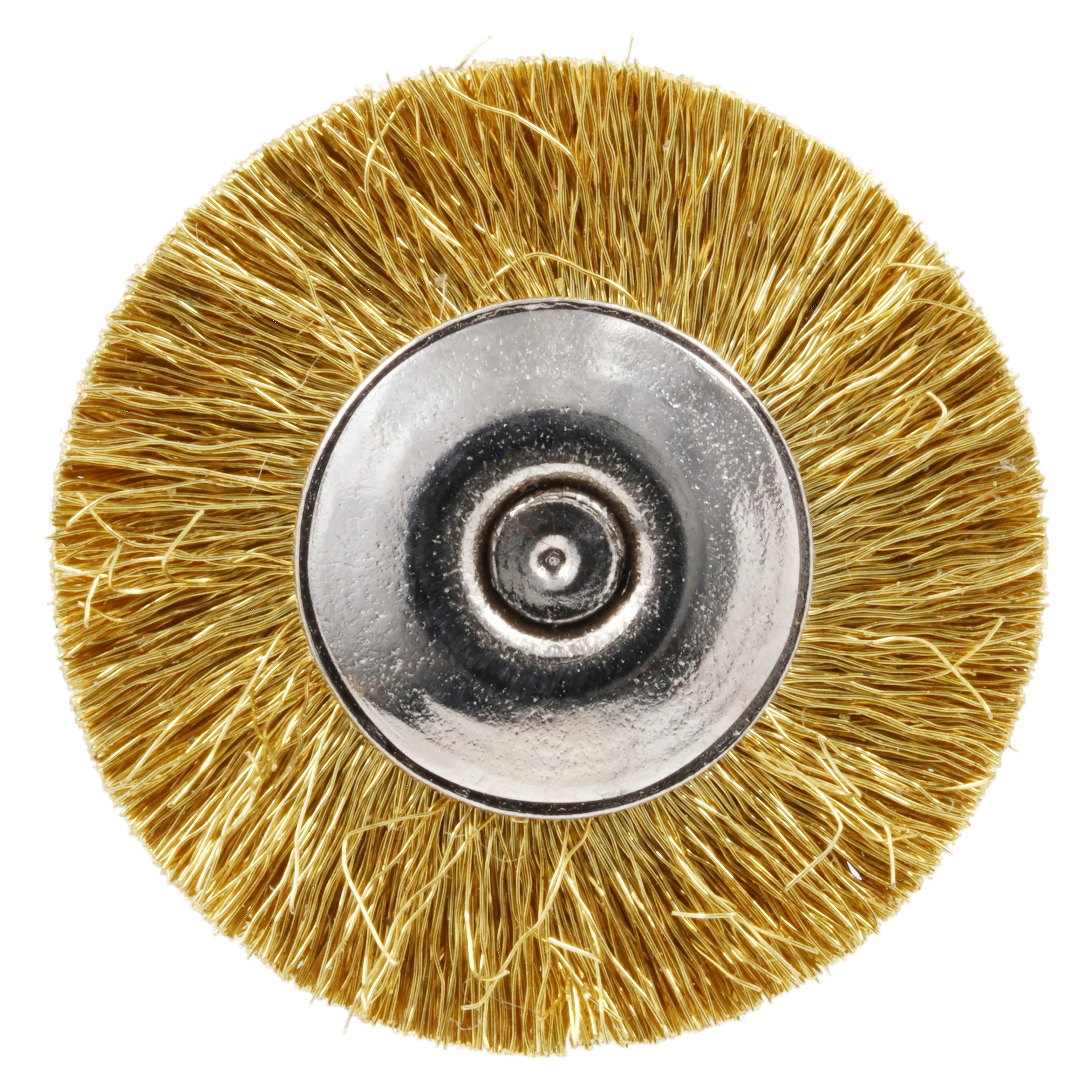 Keystone Rotary Wire Stiff Brass Brushes, Mounted on HP-sized Mandrels, 3/4" Diameter, 12/Box thumbnail 4