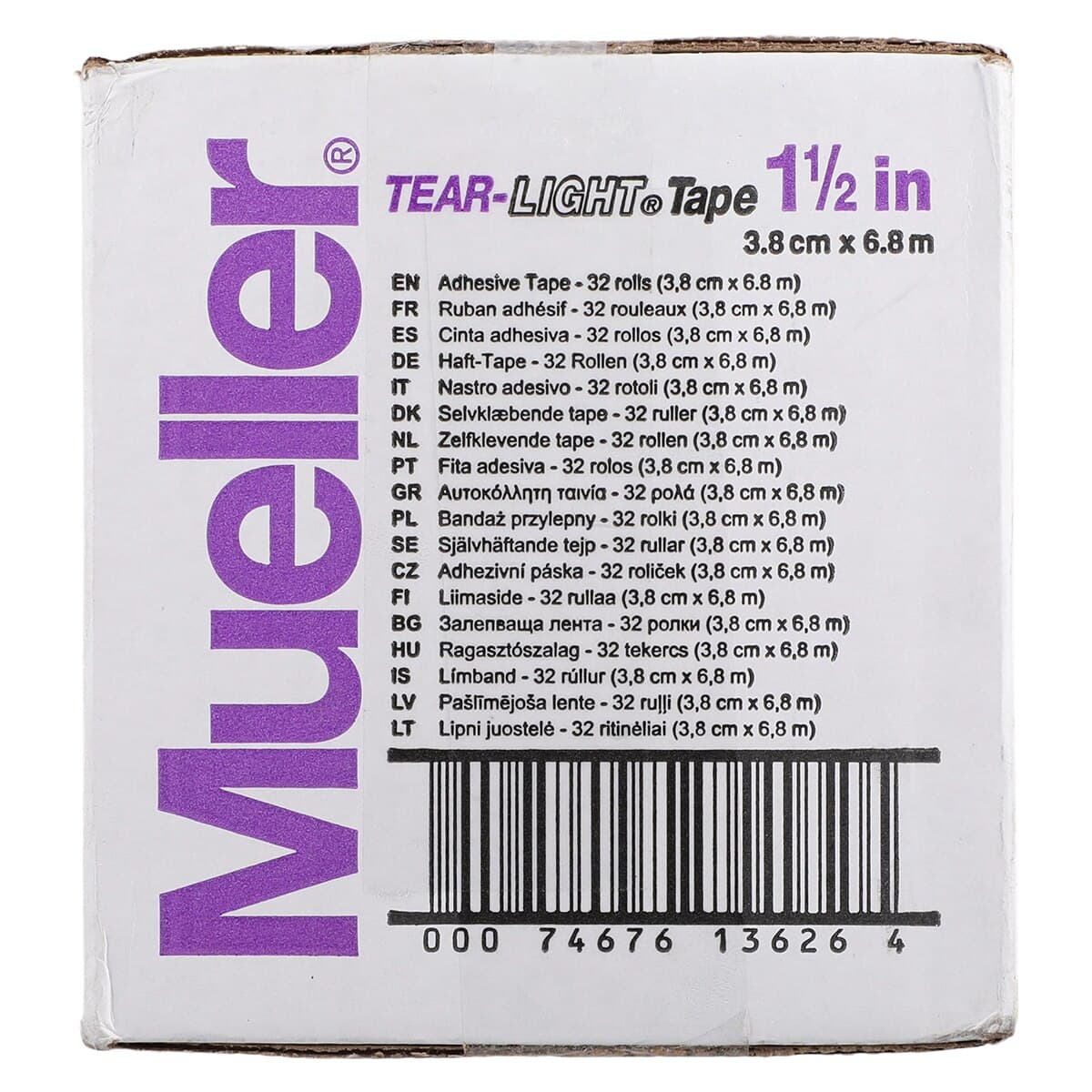 Mueller Sports Medicine Tear-Light Elastic Athletic Tape, 1.5" x 7.5 yd, White, Non-Sterile, Latex-Free, 32/Case thumbnail 4