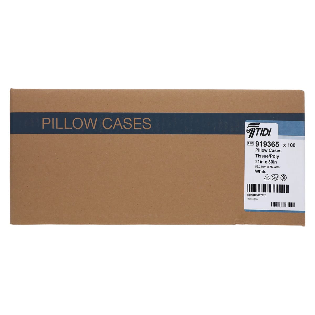 TIDI Disposable Pillowcase, 21" x 30", White, Tissue/Poly, 100/Case, 919365 thumbnail 3