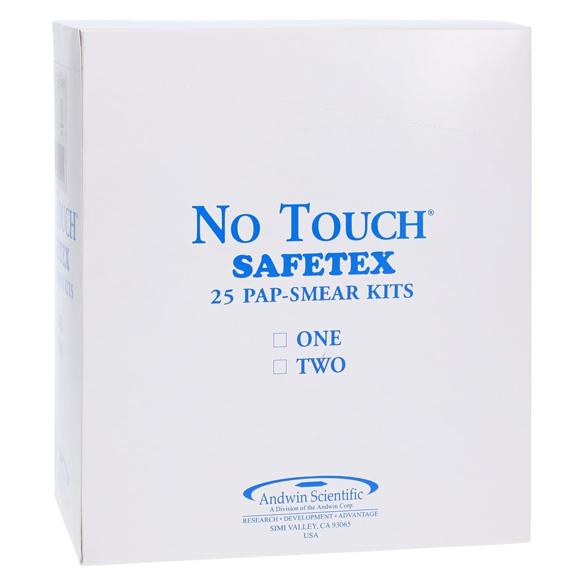 Andwin Scientific No-Touch Pap Smear Test Kit, Complete with Plastic Scraper Brush and 1 oz Fixative Spray, 25/Box - Pap Kit 1 Slide Complete - Image 1
