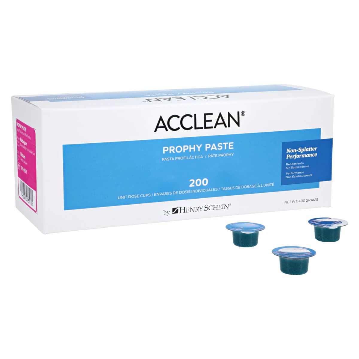 Acclean Prophy Paste, Medium Grit, Bubblegum Flavor, Gluten Free, Unit Dose Cups, 200/Box - Acclean Prophy Paste Medium - Image 1
