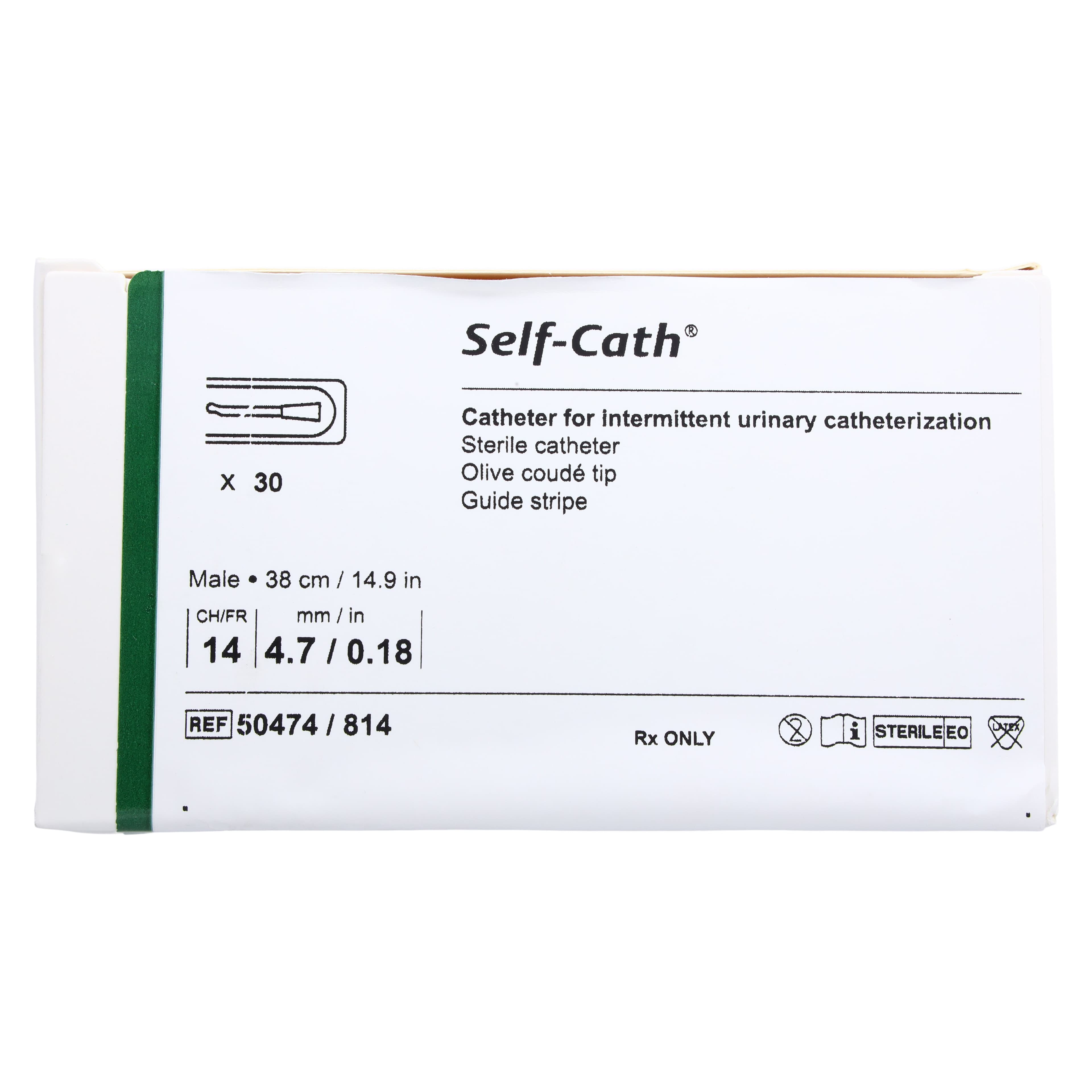 Coloplast Self-Cath Intermittent Catheter, Coude Olive Tip, PVC/Siliconized Surface, 14 Fr thumbnail 4