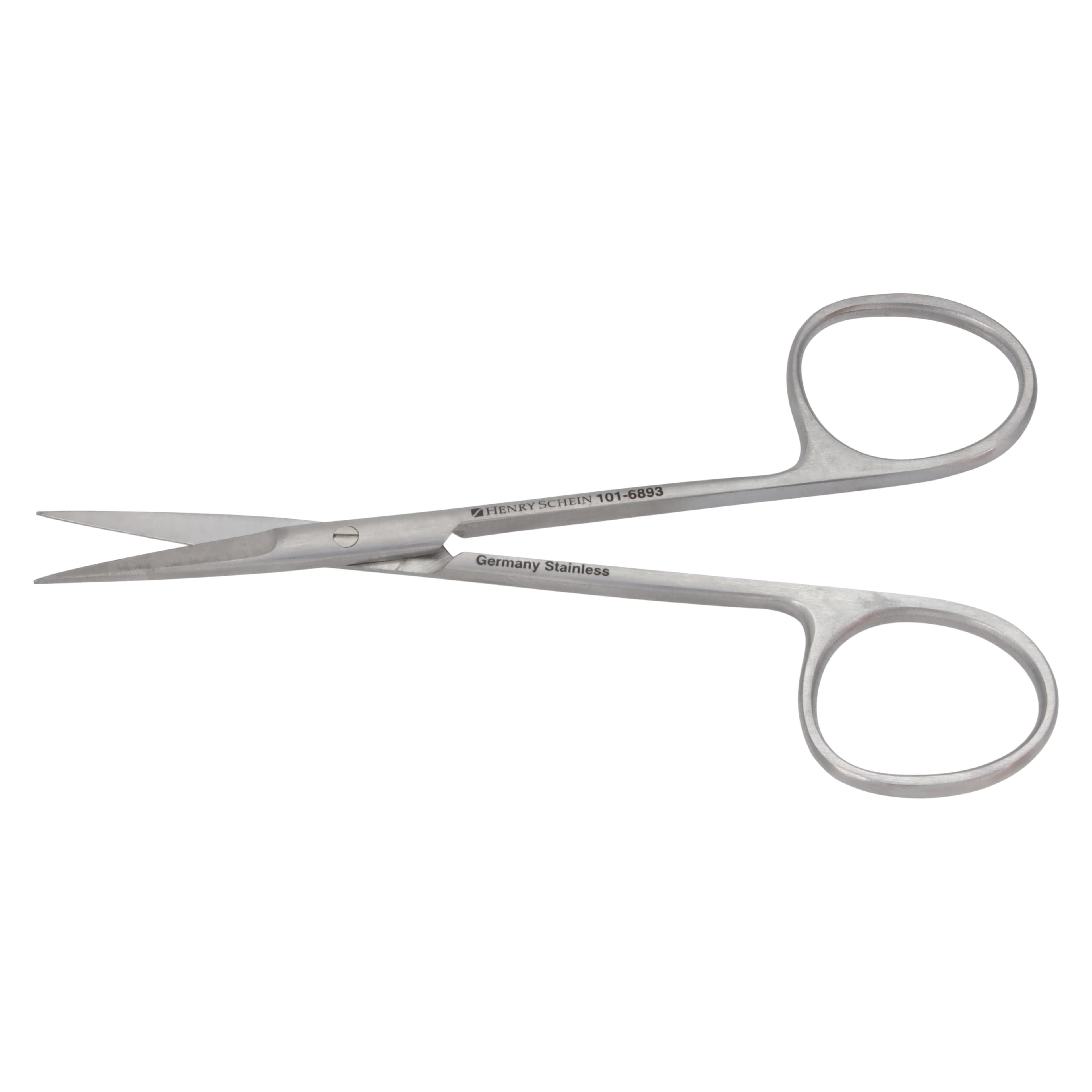 Henry Schein Iris Scissors, Straight, 4", Stainless Steel, Sterile, Each thumbnail 2