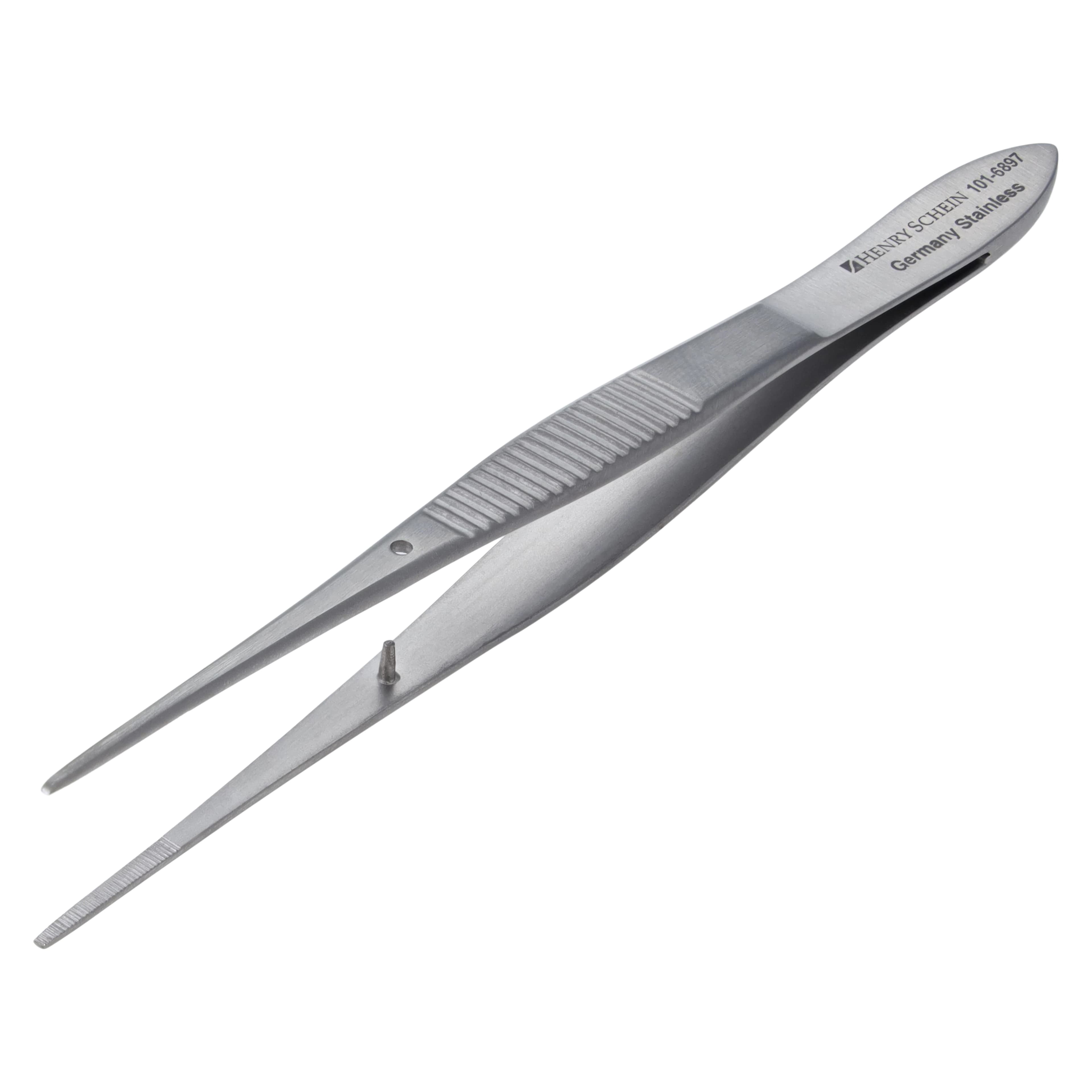 Henry Schein Eye Dressing Forceps, Straight, 4" Stainless Steel, Autoclavable, Each thumbnail 4