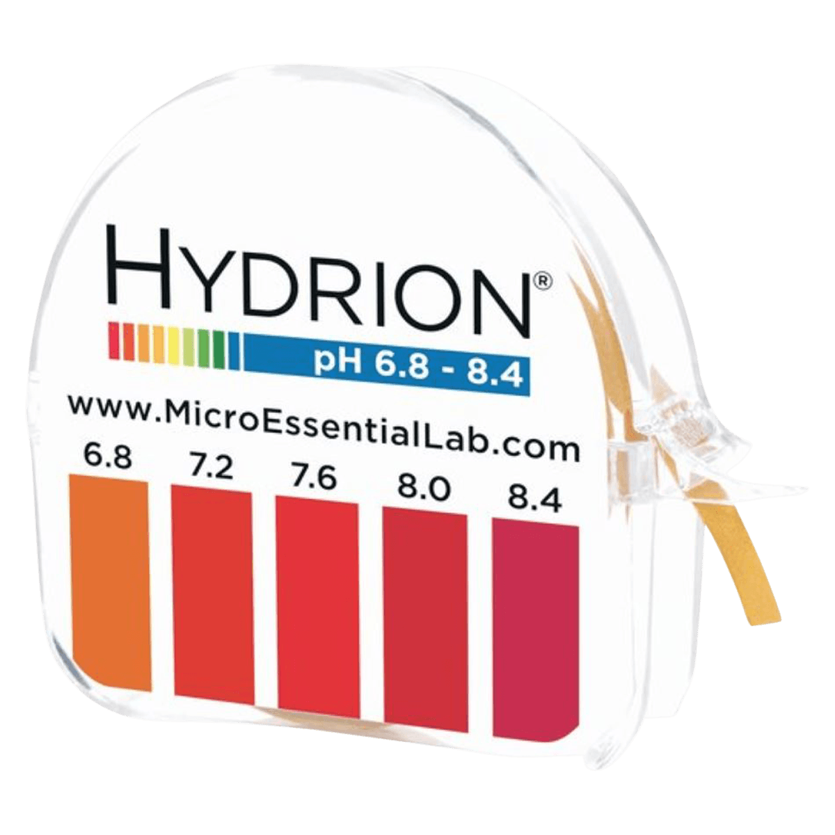 Hydrion pH Test Strips, 6.8-8.4 Range, Single Roll with Color Chart, Each - Ph Paper Hydrion 6.8-8.4 - Image 1
