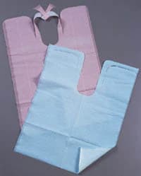 Tidi Chainless Patient Bib with Ties, 18" x 25", Mauve, 1-Ply Tissue/1-Ply Poly, 250/Case, 917676 thumbnail 2