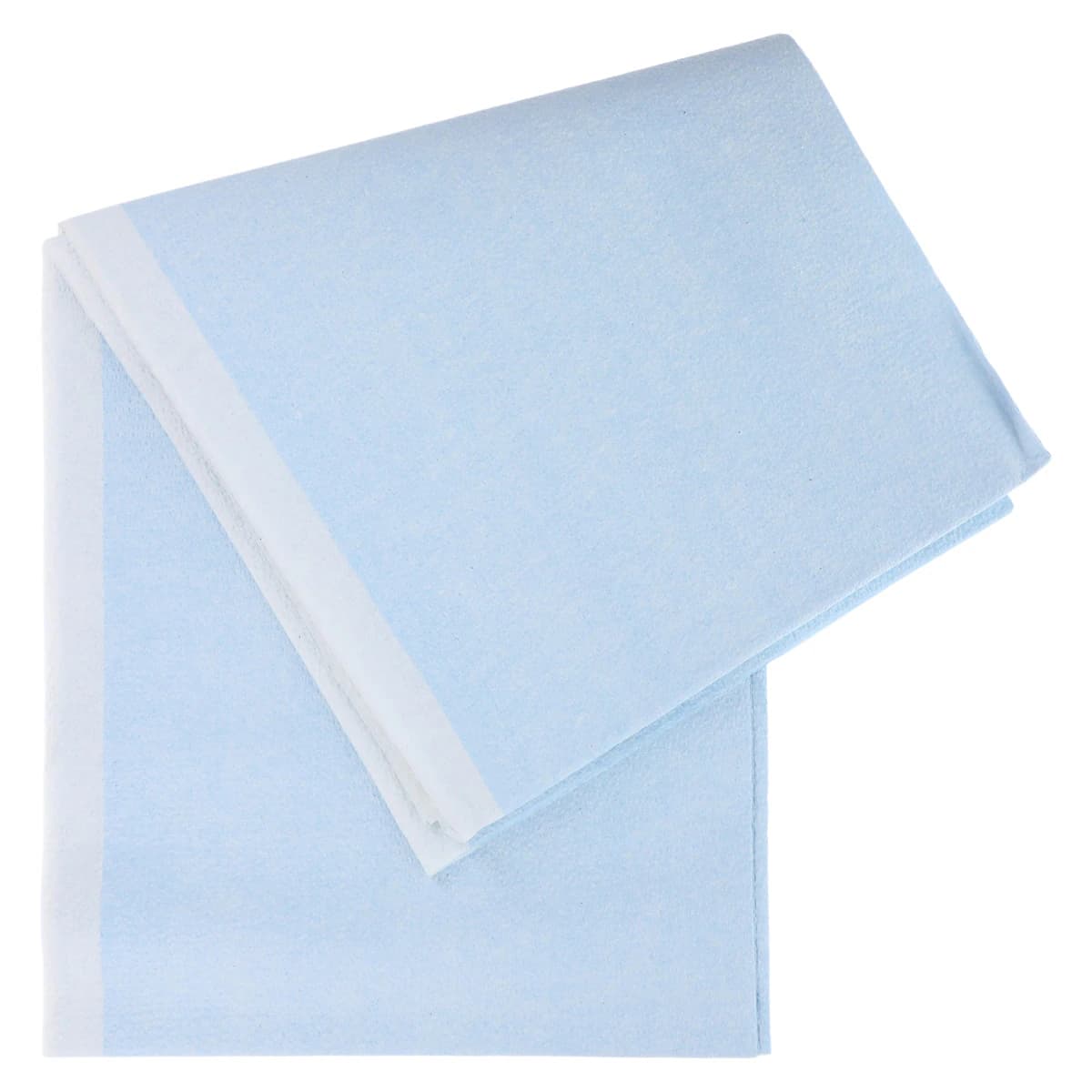 Tidi Ultimate Exam Drape Sheet, Tissue/Poly/Tissue, 3-Ply, 40" x 90", Blue, 50/Case - Drape Patient T/P/T Blue - Image 1