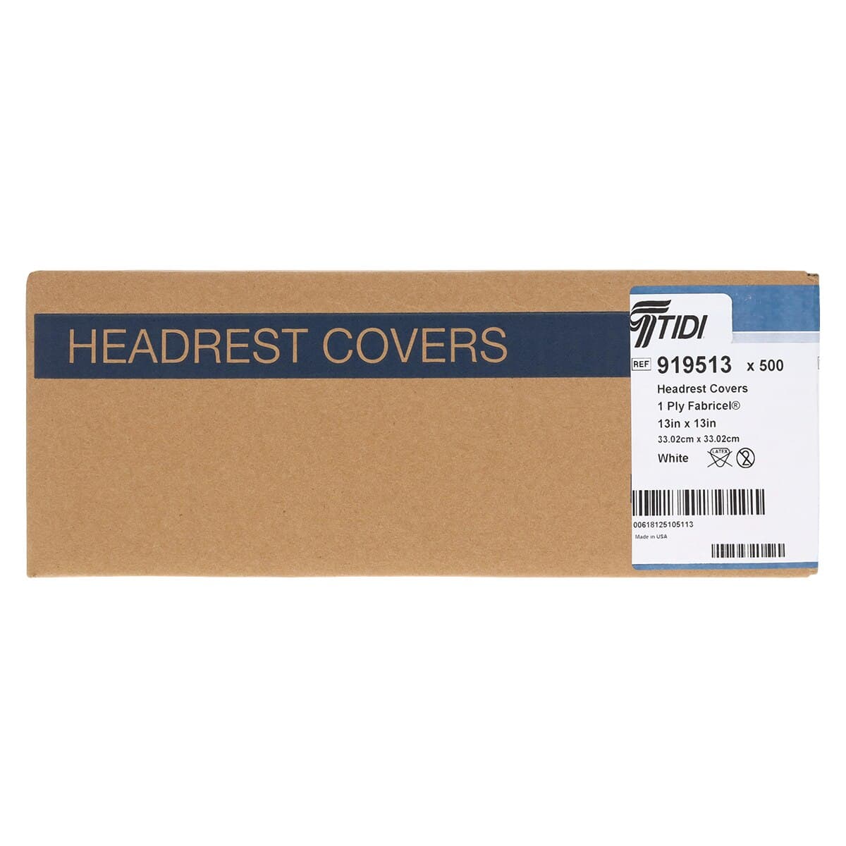 Tidi Products Fabricel Headrest Covers, Poly-Lined, 13" x 13", White, 500/Case, 919513 thumbnail 3