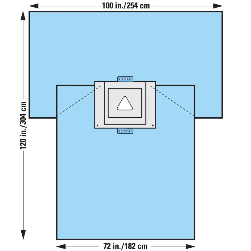 Halyard C-Section Fluid Collection Drape, Sterile, 72x12" with 15x13" Fenestration - Drape C-Section Fluid Collect - Image 1